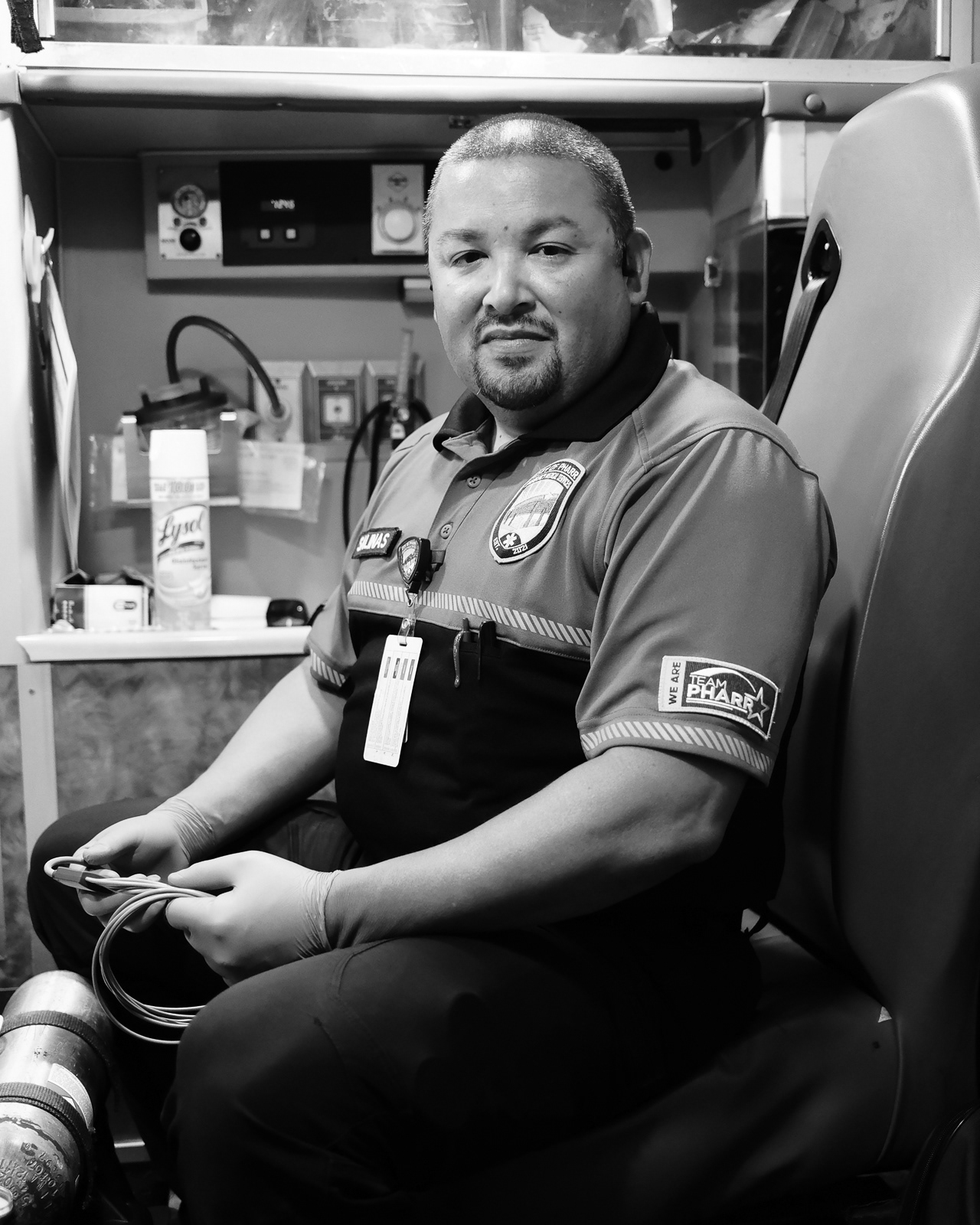 R. “ Red” Salinas, EMT, with 24 years of service.