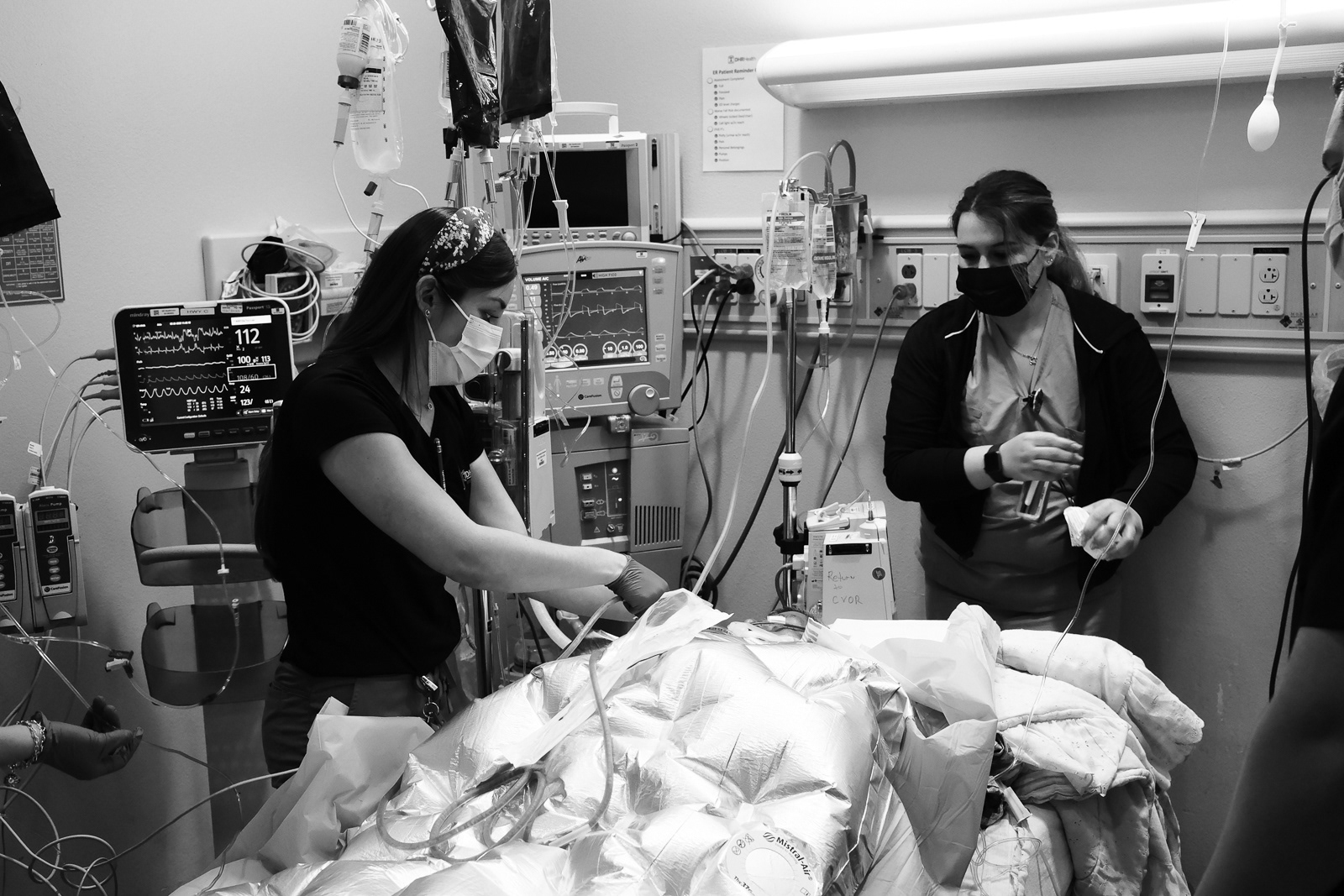 10 hours of effort to keep patient alive.