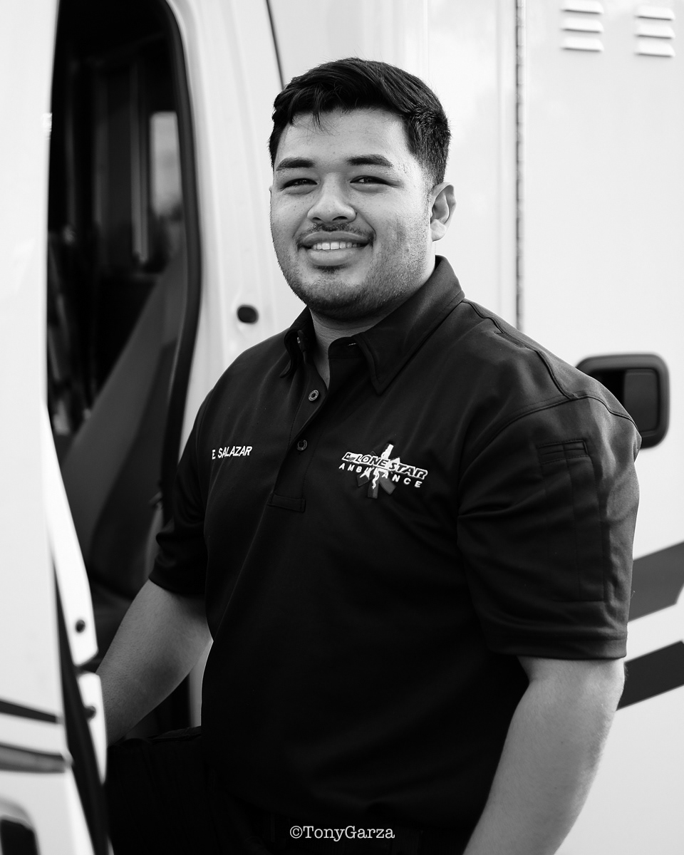 E. Salazar, AEMT, with 5 year’s of EMS service.