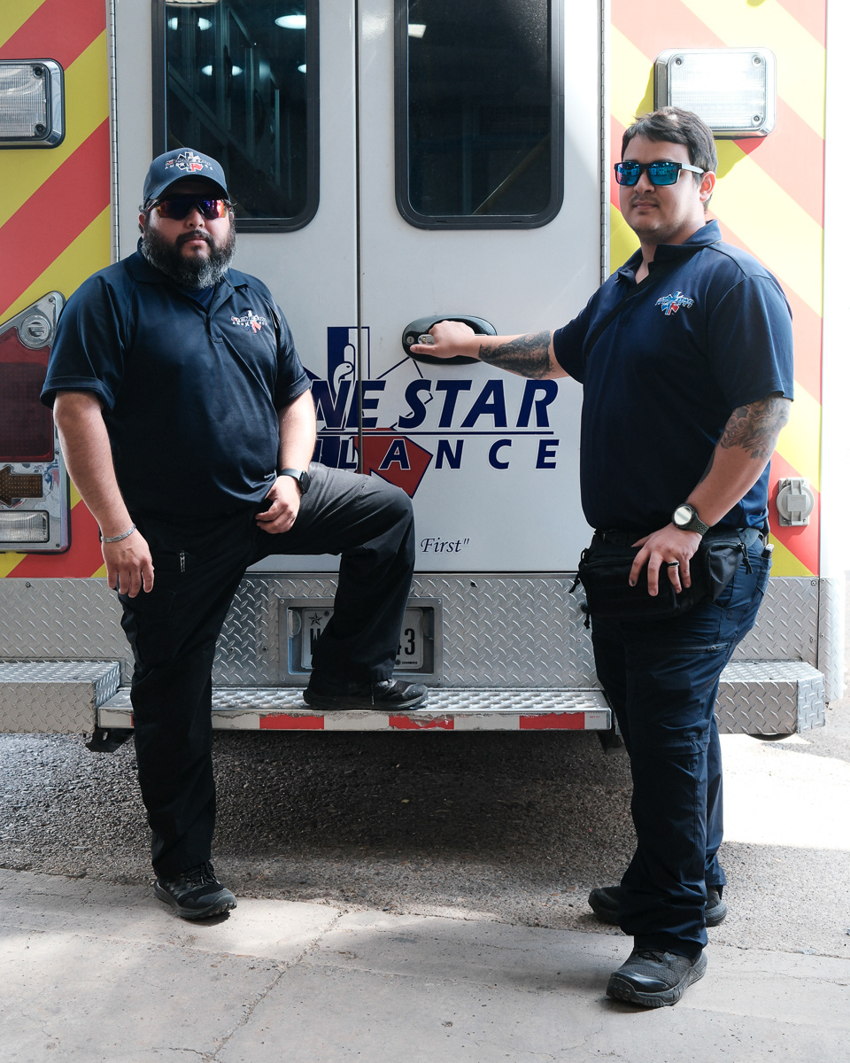 Medic 11:  Paramedic A. Munoz (6 years) and EMT L. Gaytan (14 years)