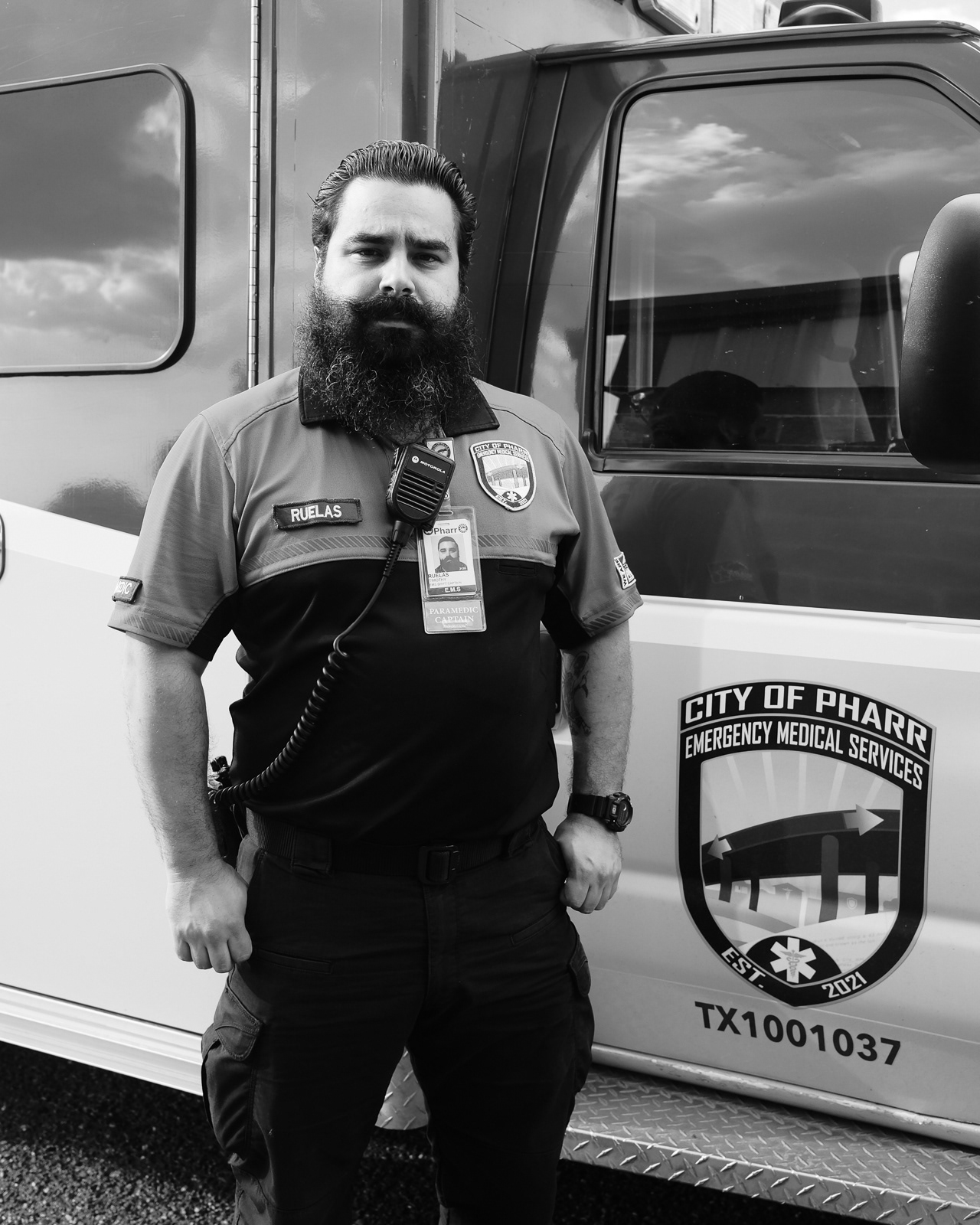 T. Ruelas, Paramedic, with 6 years of service.