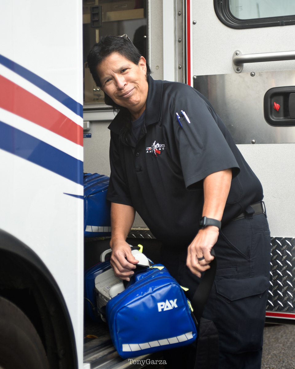 N. Dominguez, EMT, 20 years in EMS