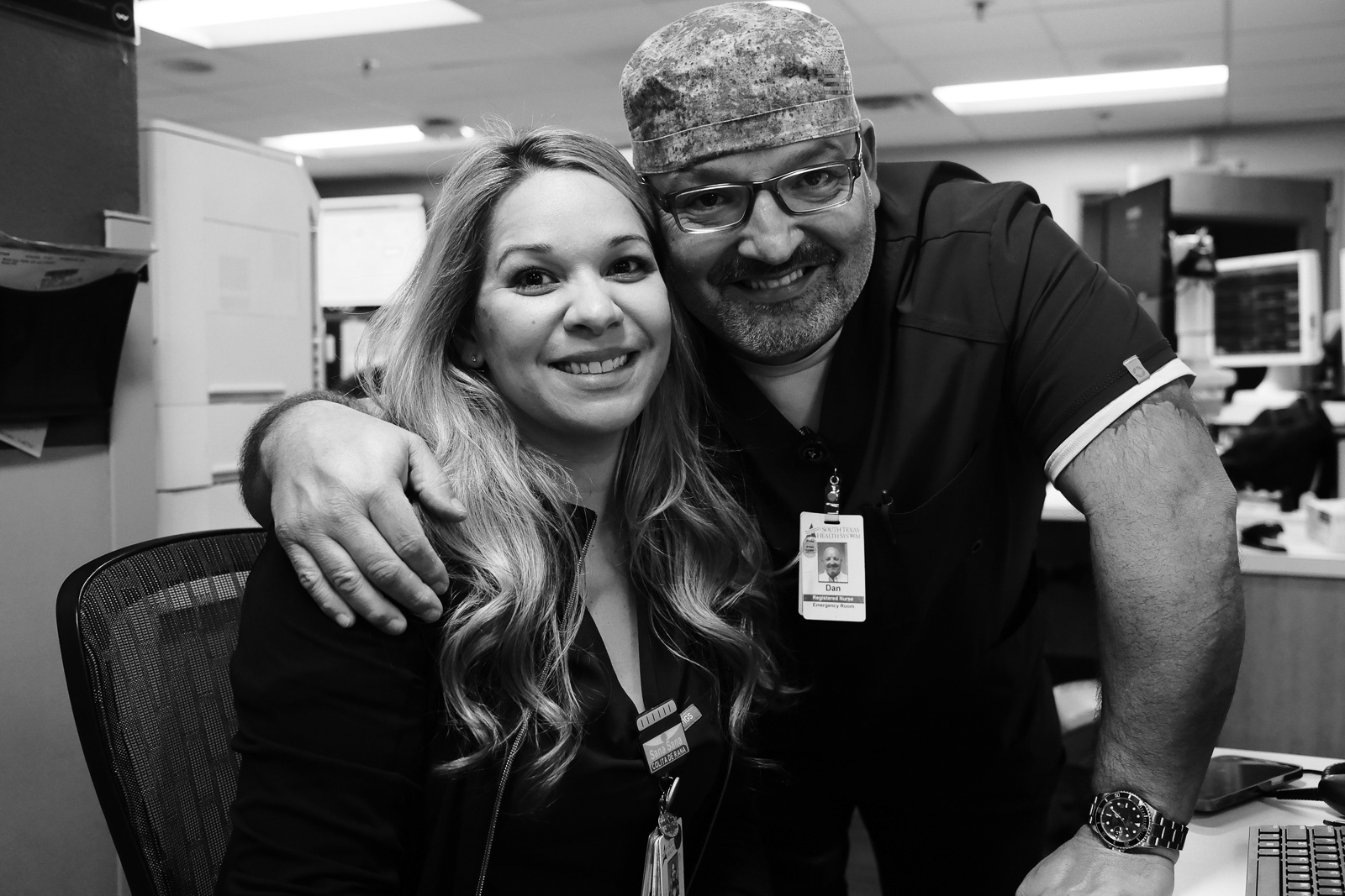 Dan and Shana, who met 5 years ago when she was new to MMC.