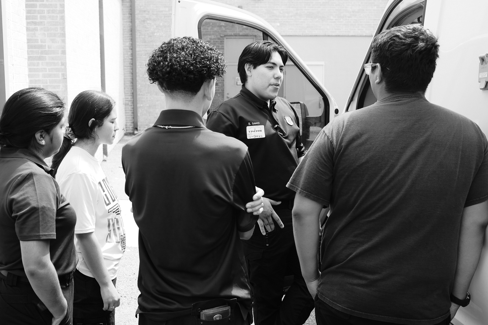 We were tasked to go and represent EMS, Medcare, and our societal role as medical professionals in the streets to these high school future EMT students.
