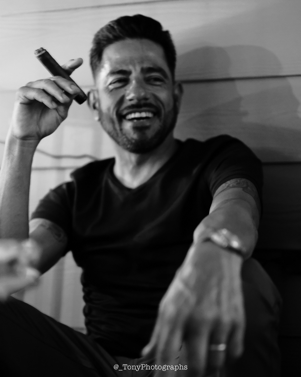 PA Javi enjoying a cigar on his off day from saving and helping lives. 