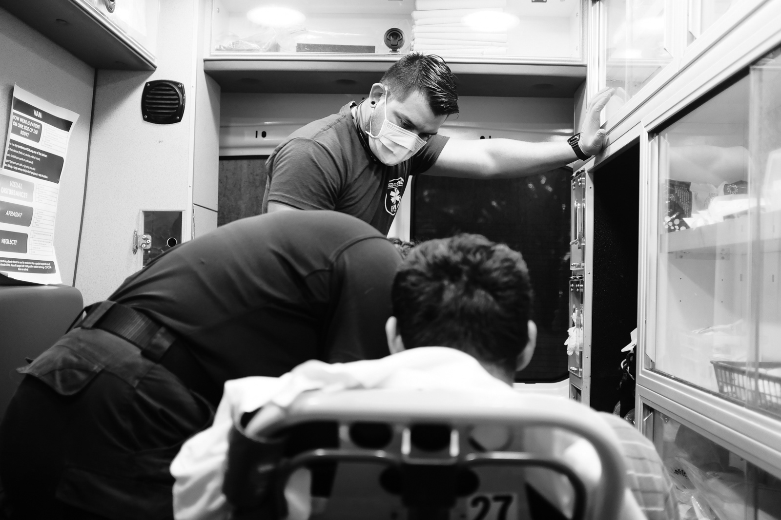 Driver/EMT student and EMT helping me with the weight that comes with helping others.