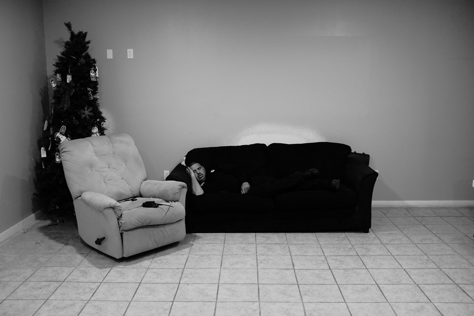 My partner for the shift, sleeps on the couch post first call.