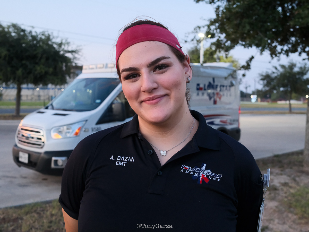 A. Bazan, EMT, 6 months in EMS