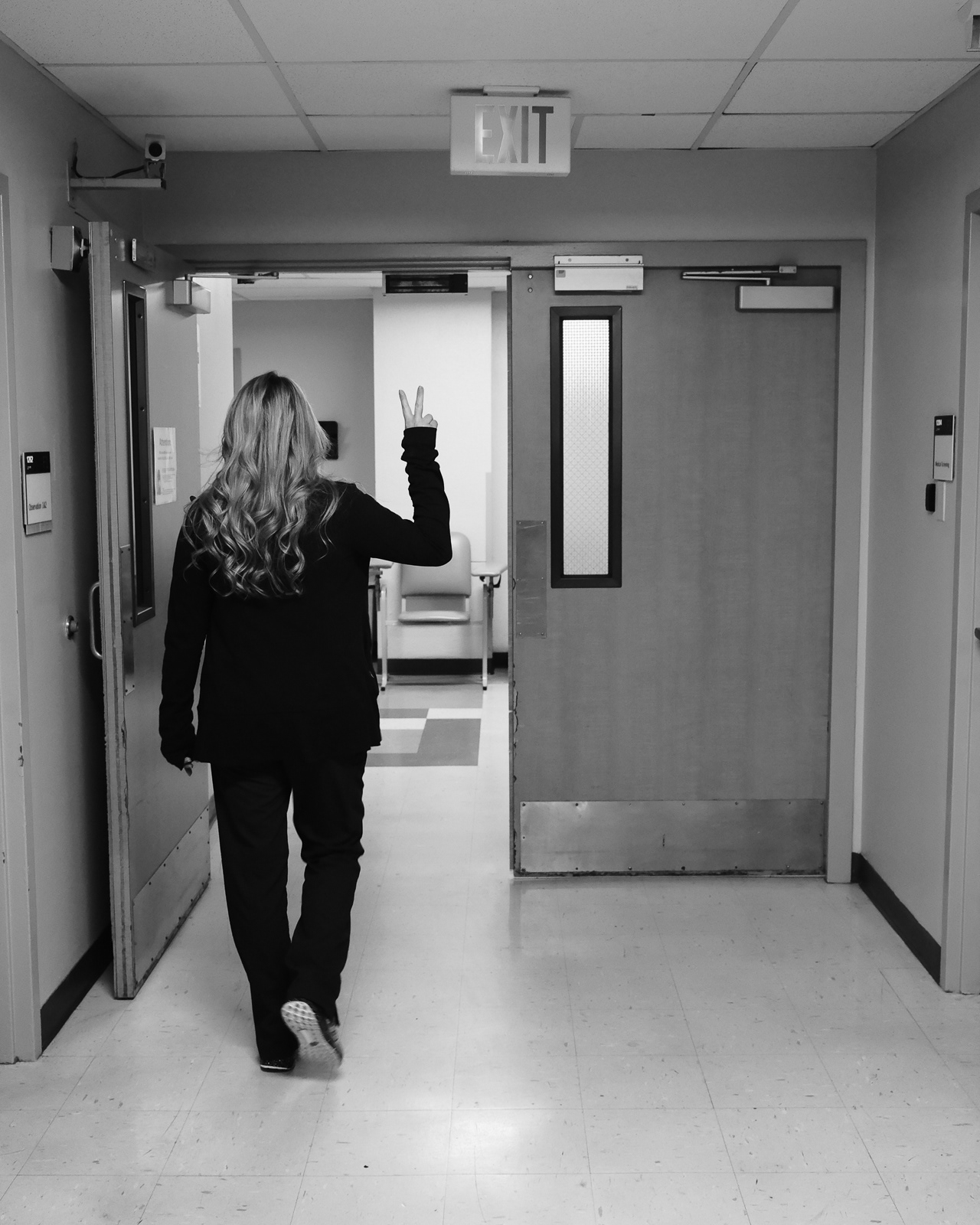 It's her last day at the hospital where she started her nursing career 5 years ago.