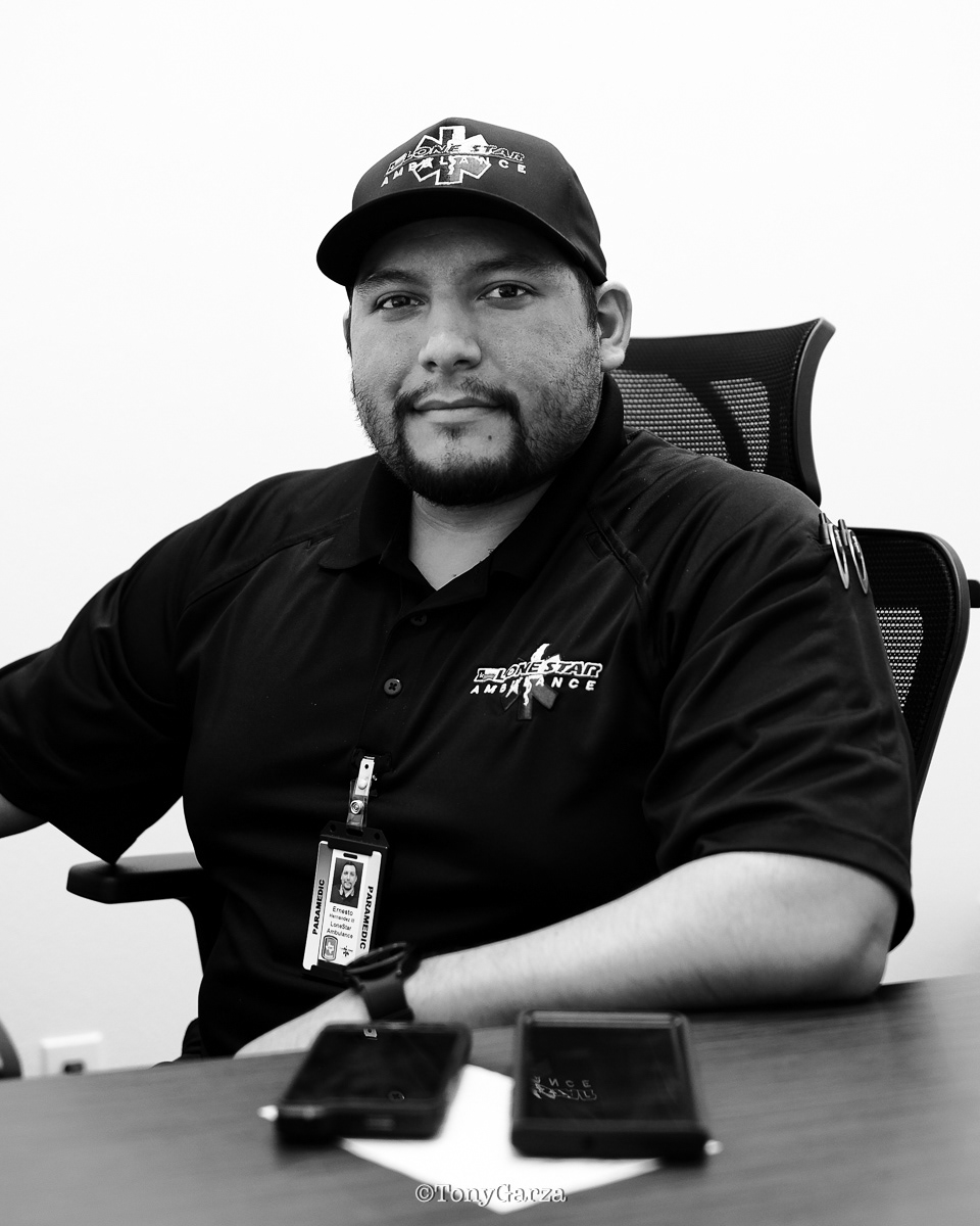 E. Hernandez, Supervisor and Paramedic, with 10 year's of EMS service.