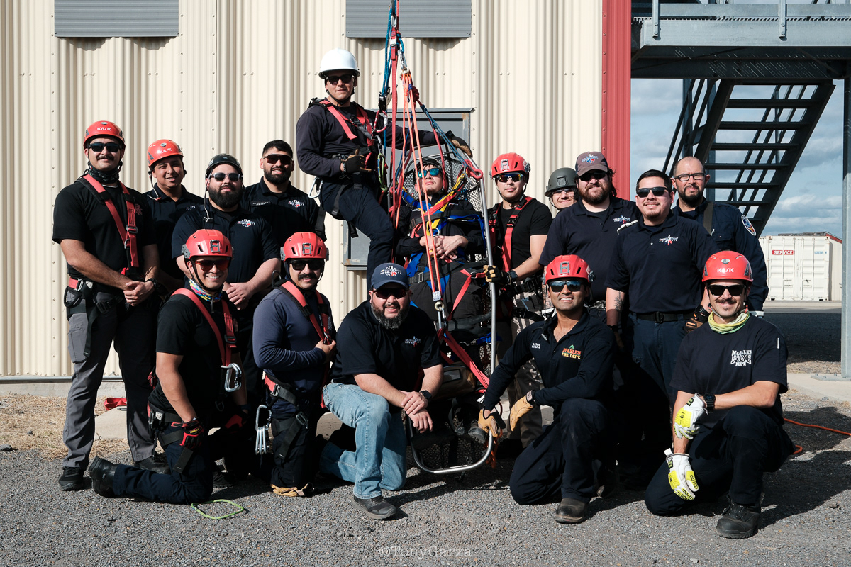 Rope rescue training with Lone Star Medics and McAllen FD.