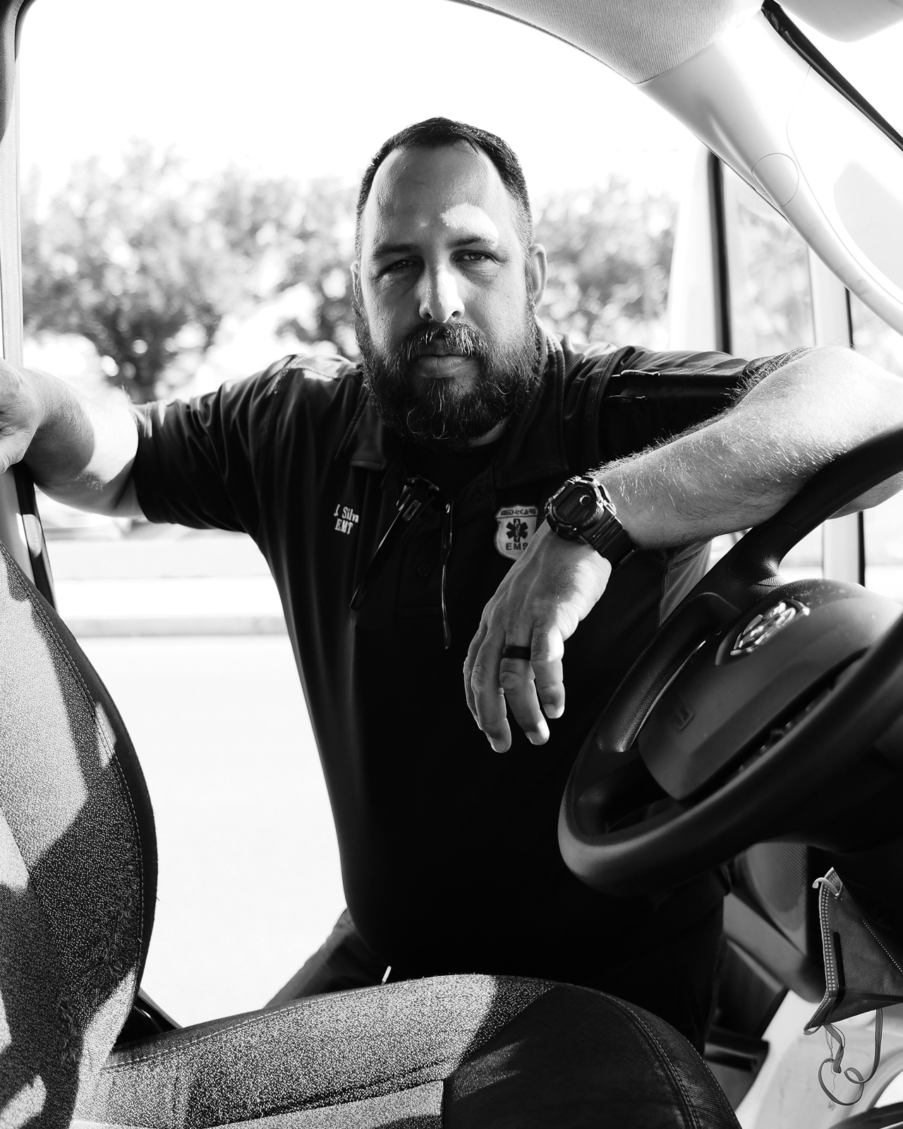 J. Silva, EMT, with 17 years of service.