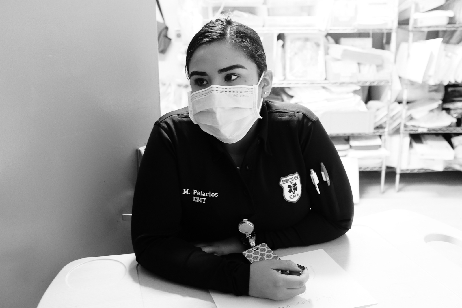 She is not feeling good and yet, she comes in to work to help others who are not feeling good.