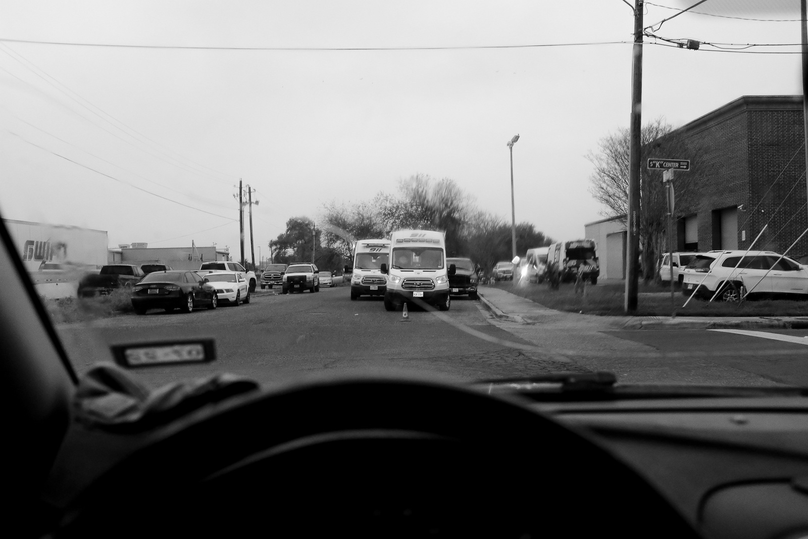Driving up to the main station to clock in and start the shift in this cold Saturday.