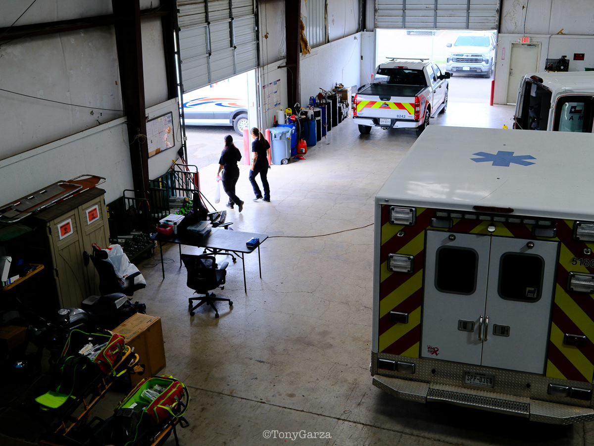 LSA medic 7, with the unit checked and supplies in hand, is ready for their 24-hour shift.