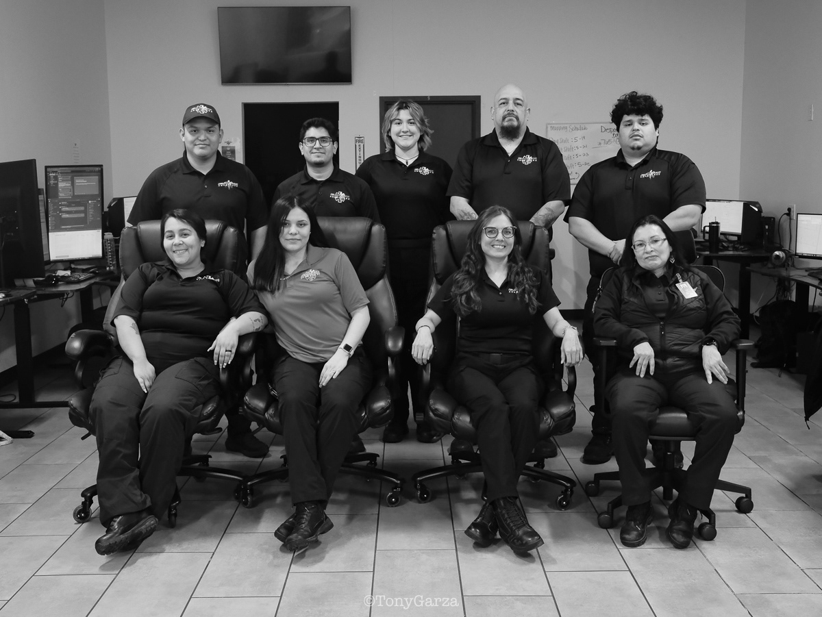 Dispatch: (Row 1) Alyssa, Daisy, Vanessa, Betina. (Row 2) Jose, Albert, Victoria, Omar, Caleb.