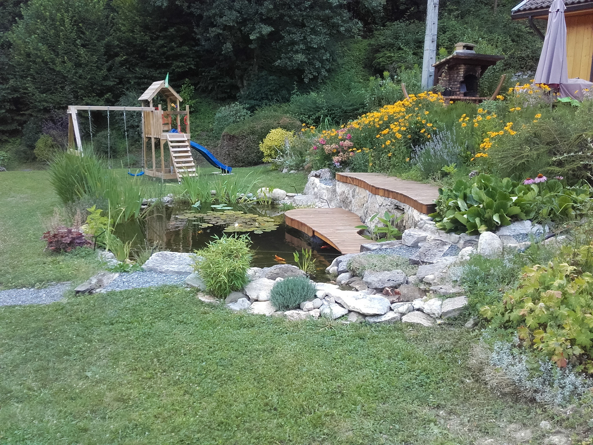 Bassin à koï 20m²