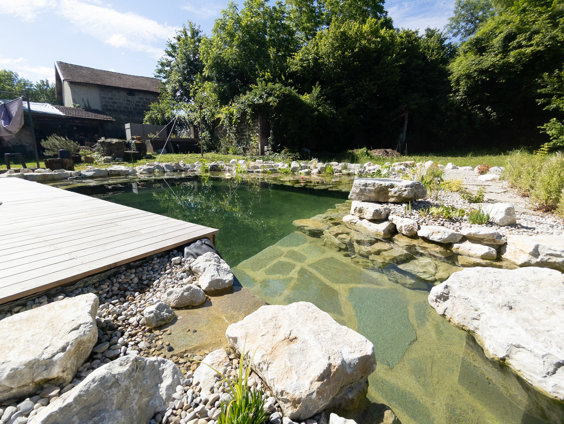 Piscine naturelle - Dallage