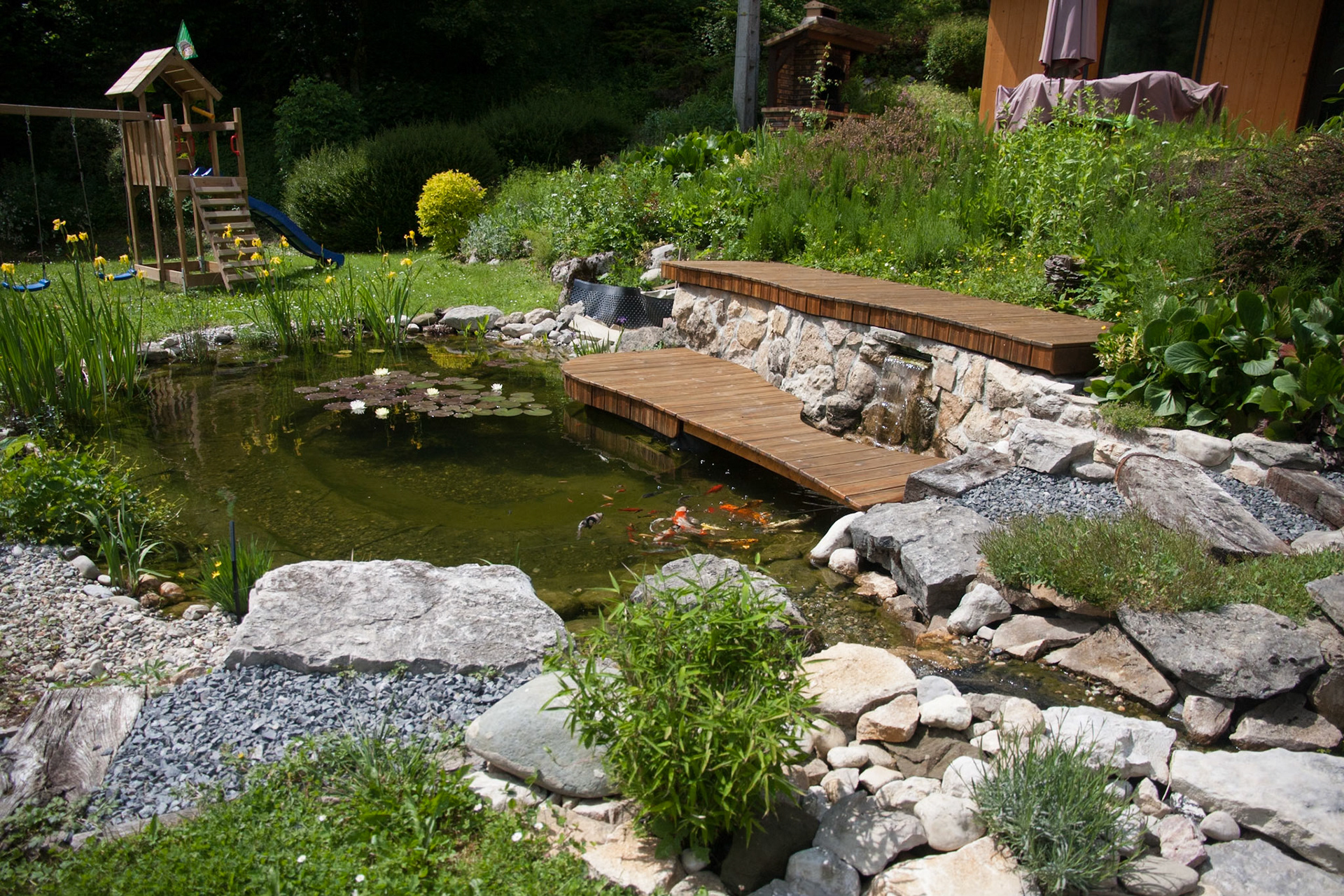 Bassin à koï 20m²