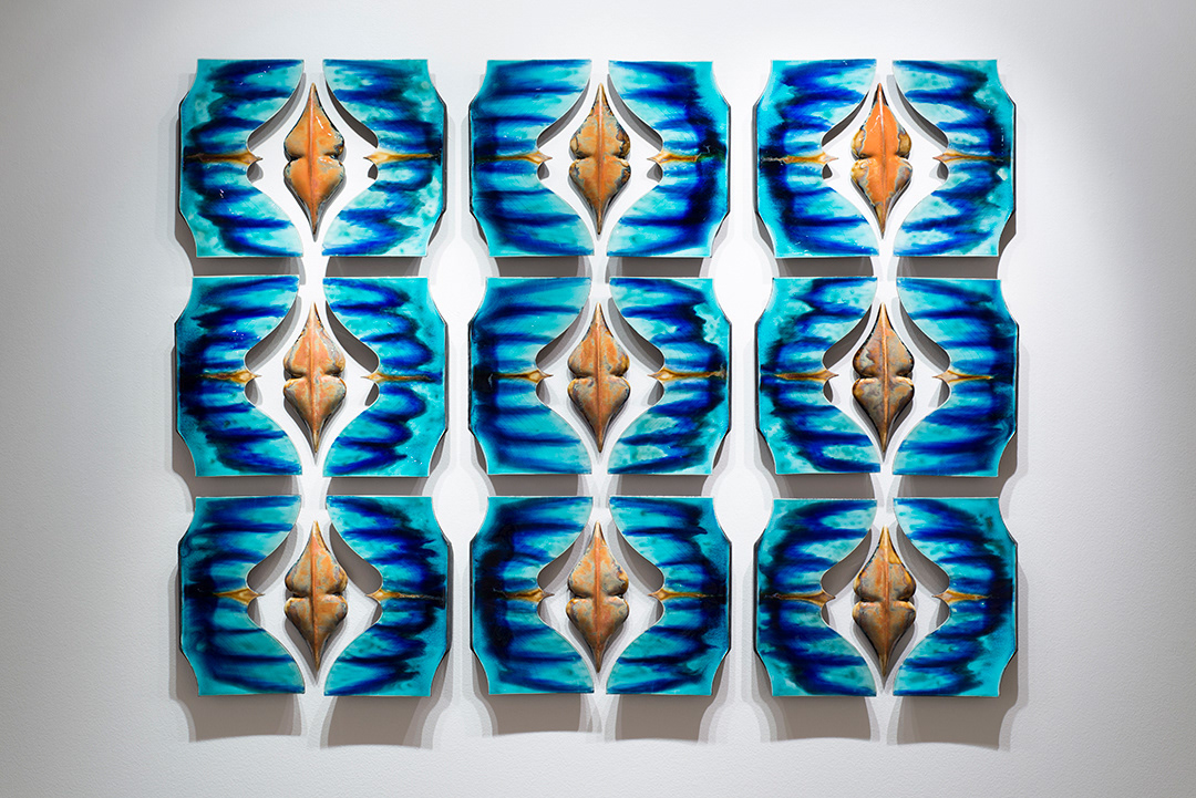Facade #1, Stoneware, Cone 6, 37.5 x 45 x 2.5 in