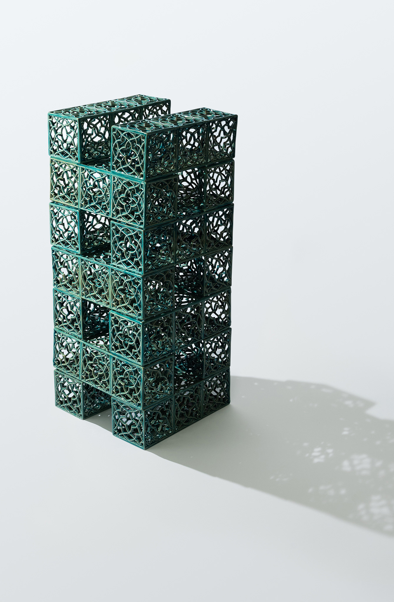 Tower, Stoneware, 11 x 11.5 x 28 in