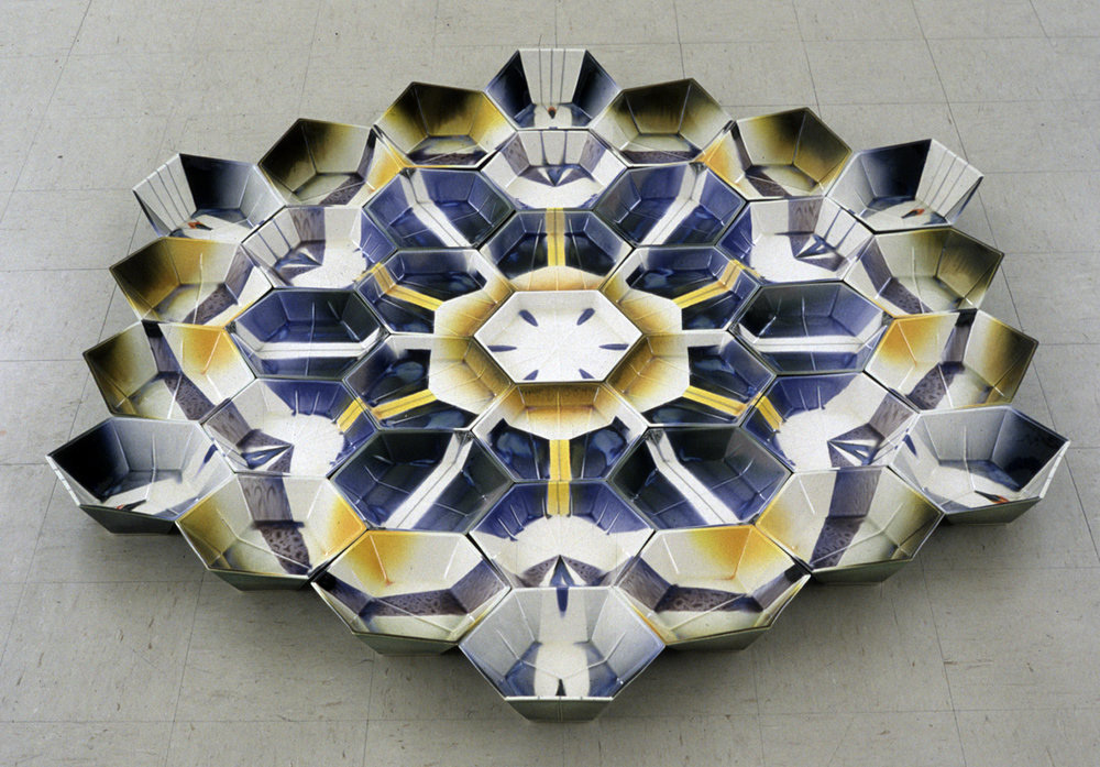 Cathedral #3, Porcelain, Cone 6, dia. 78 in, h. 4.5 in