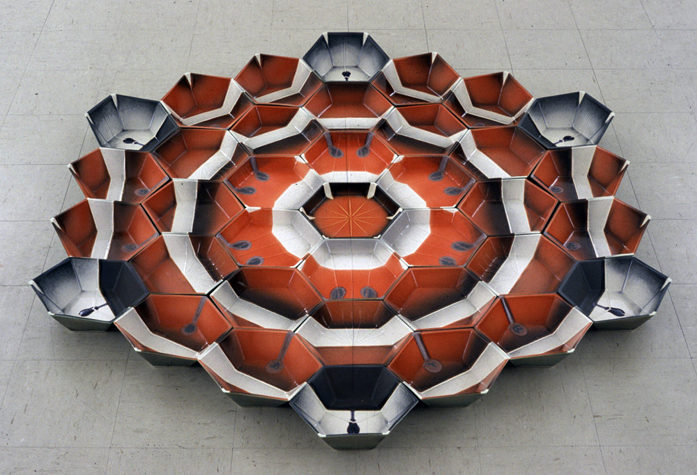 Cathedral #2, Porcelain, Cone 6, dia. 78 in, h. 4.5 in