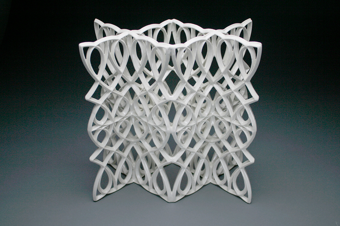 Criss Cross, Stoneware, Cone 6, 11.5 x 5.5 x 12.5 in