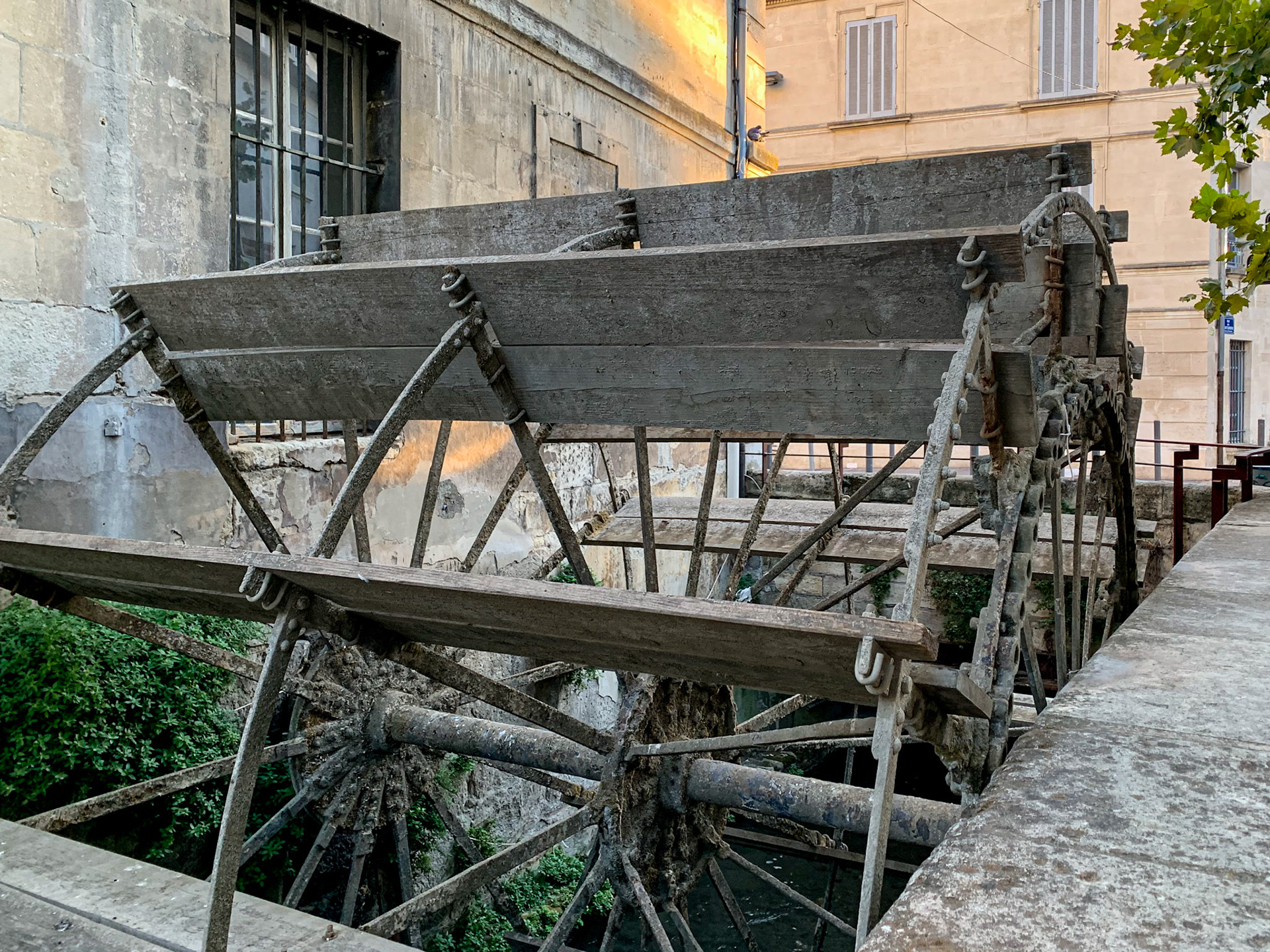 Rue des Teinturiers, Avignon (14th century textile mills were powered by water)