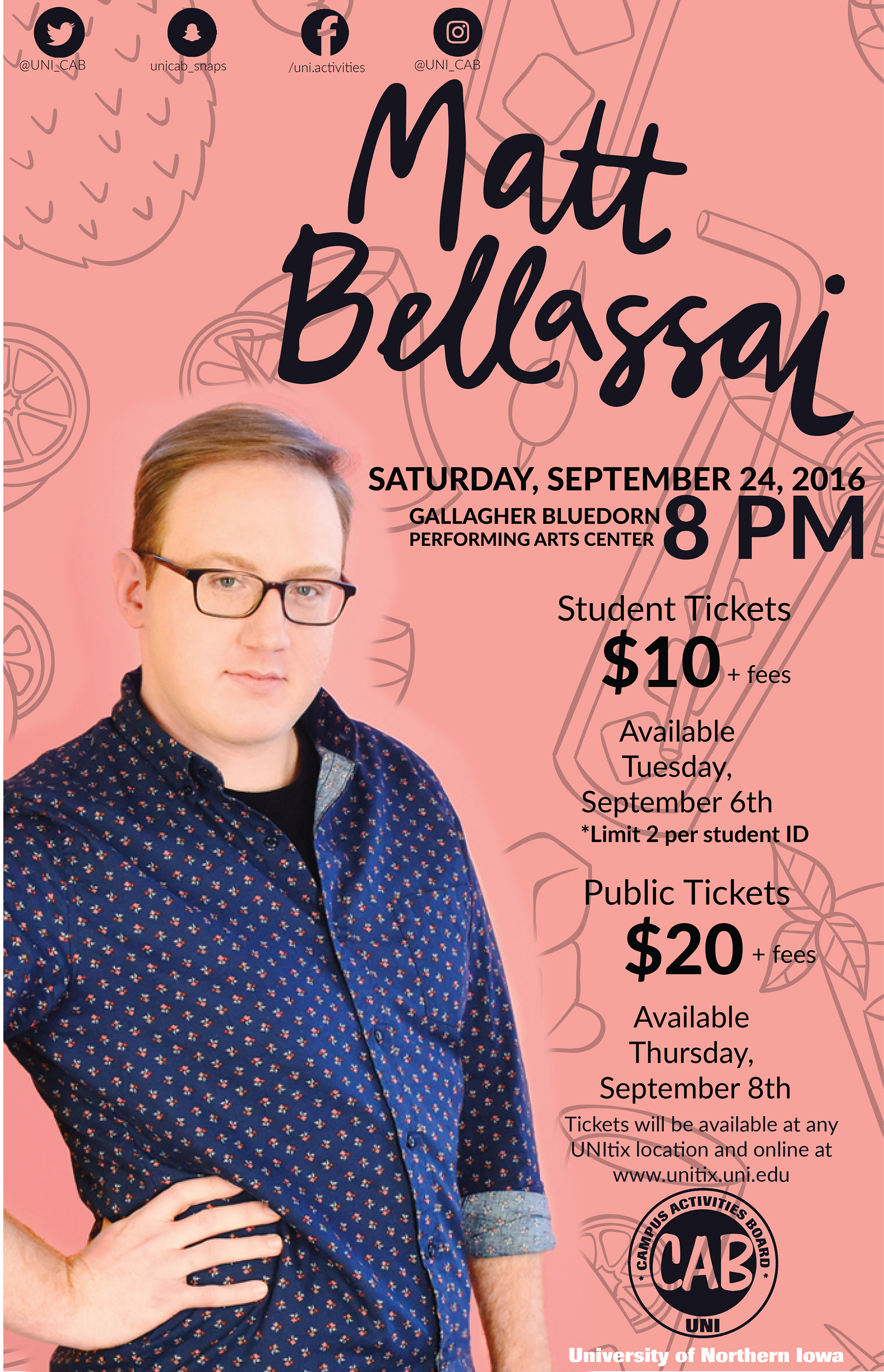 Matt Bellassai Promotional Poster