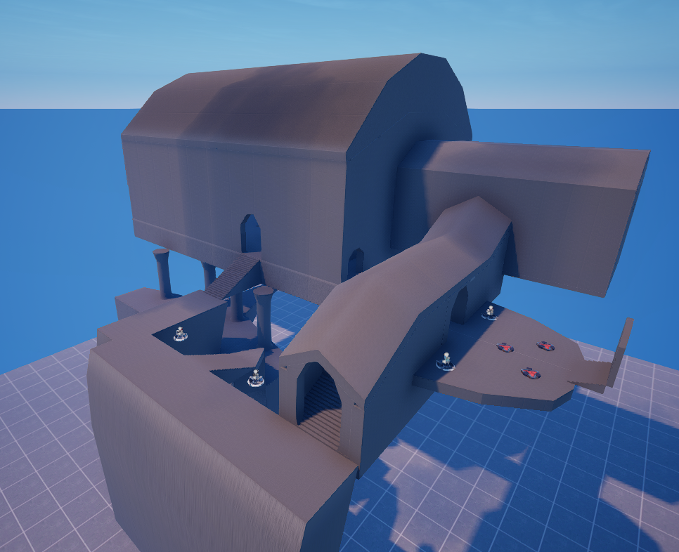 Early greybox iteration of the map.