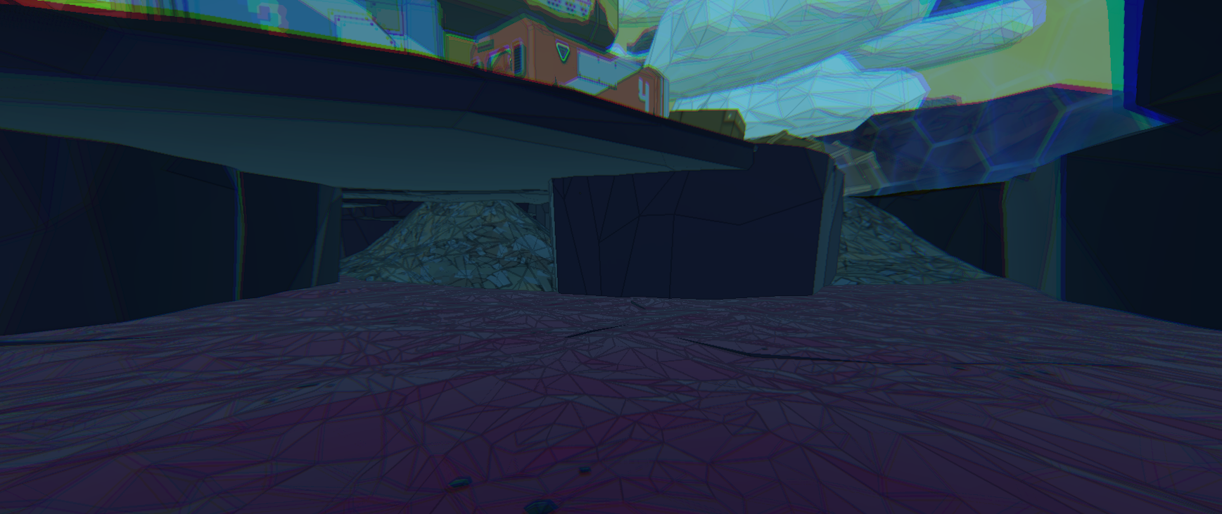 Water channels found underneath and around the edge of the level.