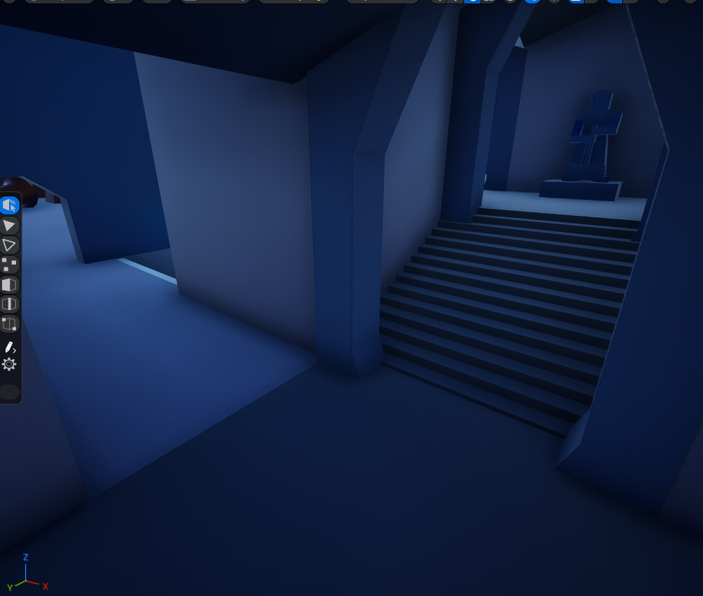 Landmarks such as statues were placed for navigation purposes.