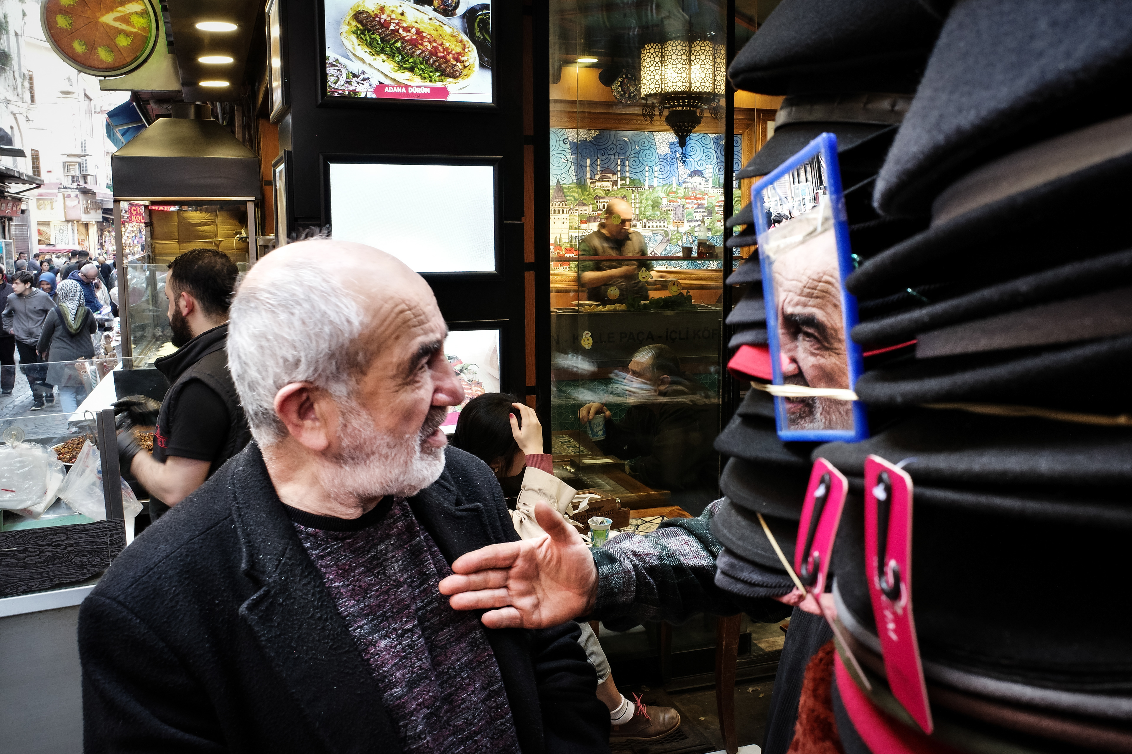 JUXTANBUL CANDID - Taken in Eminonu/Istanbul - reflection - mirror- juxtaposition