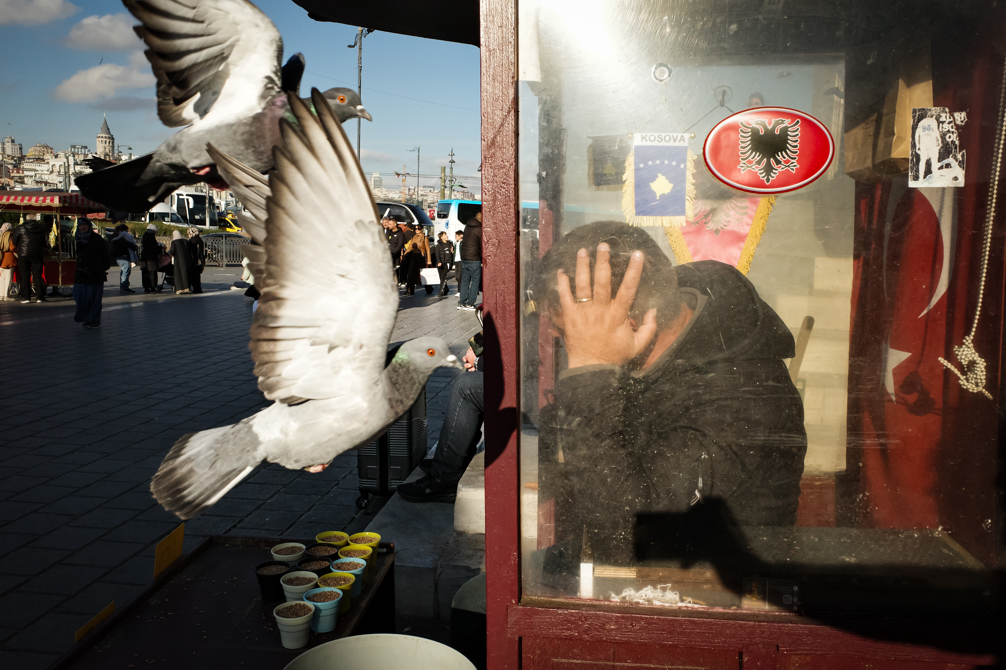 JUXTANBUL CANDID - Taken in Eminonu/Istanbul - new mosque - pigeons- juxtaposition