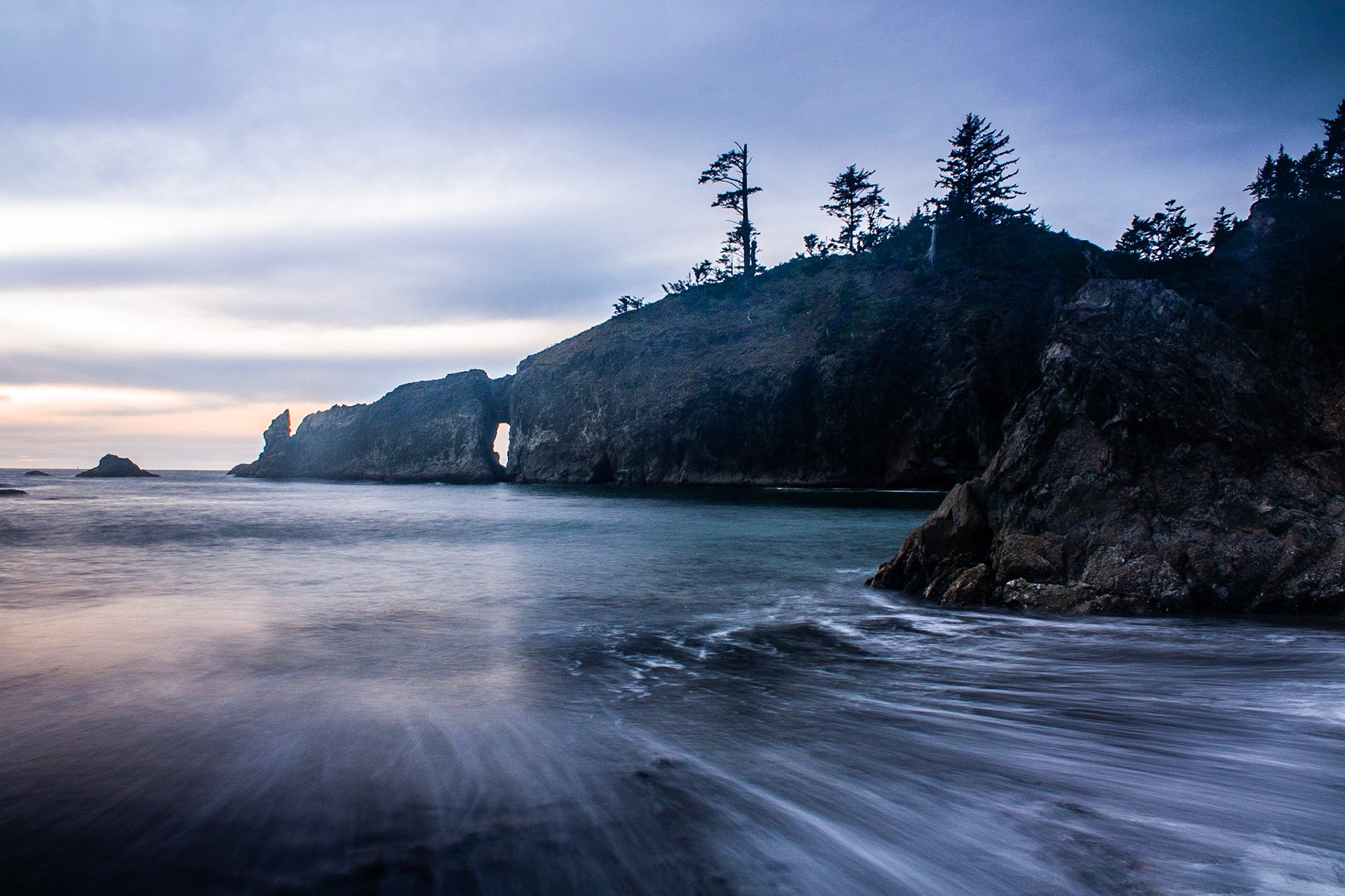 Golden hour at Second Beach in La Push, WA.