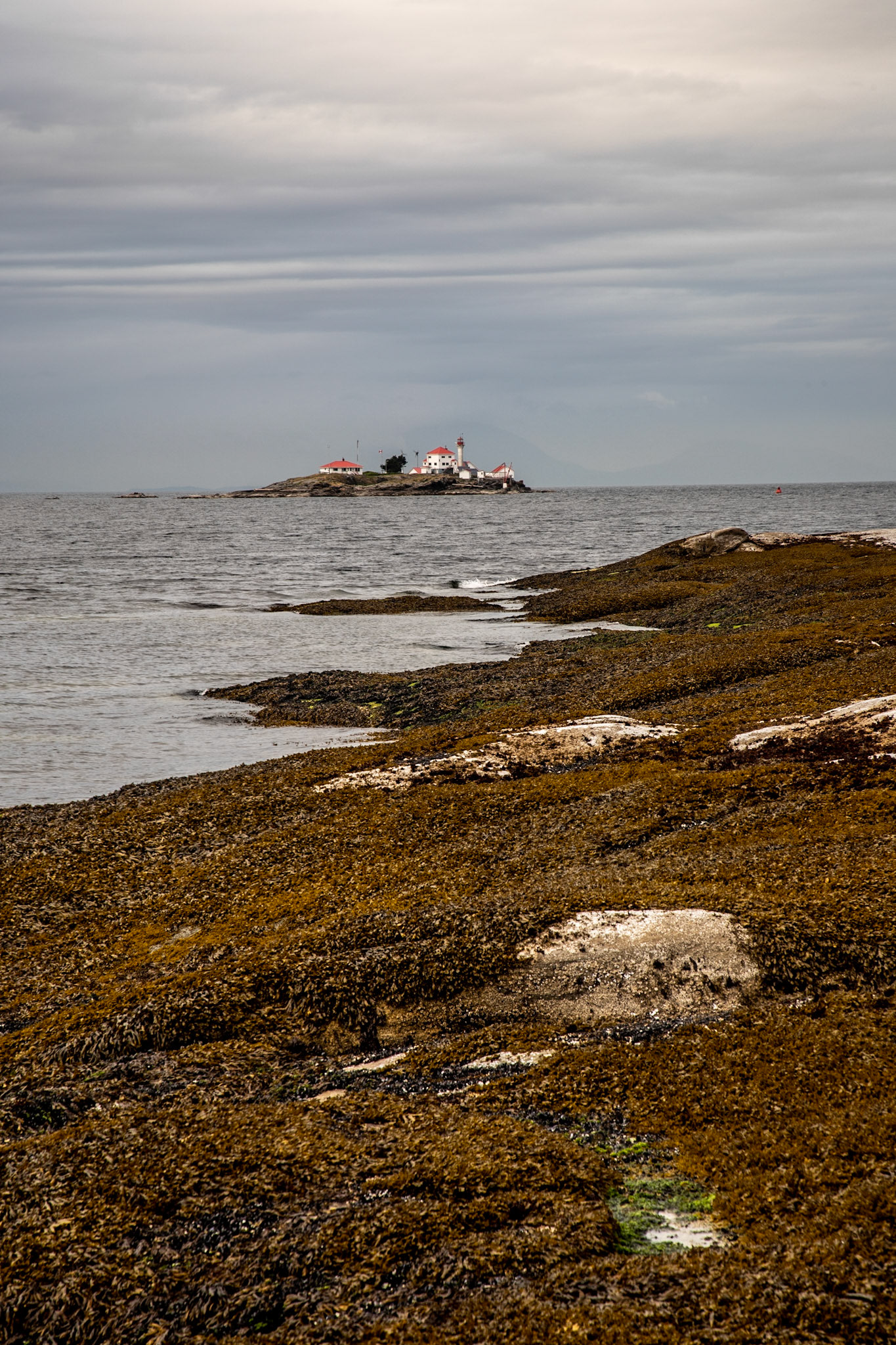 Lighthouseon Entrance Island off the coast of Gabriola Island in British Columbia