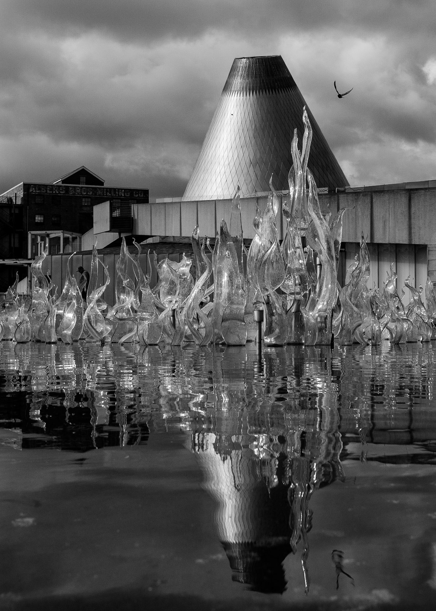 The Museum of Glass houses houses the work of the renowned glass artist, Dale Chihuly, among others.  In addition, a working hot shop resides within this cone.