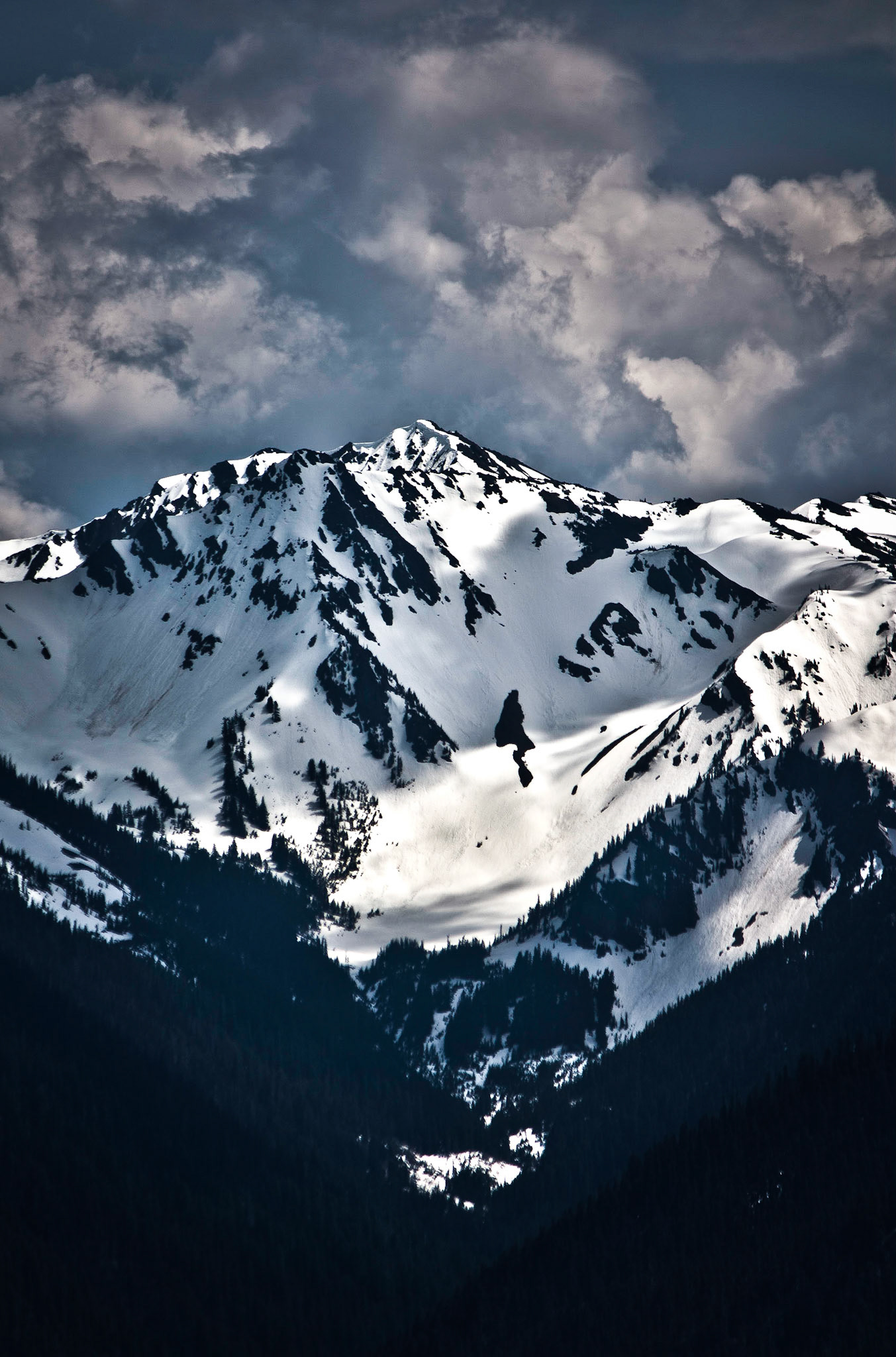 One of many mountains that make up the Olympic Mountains in Washington State.