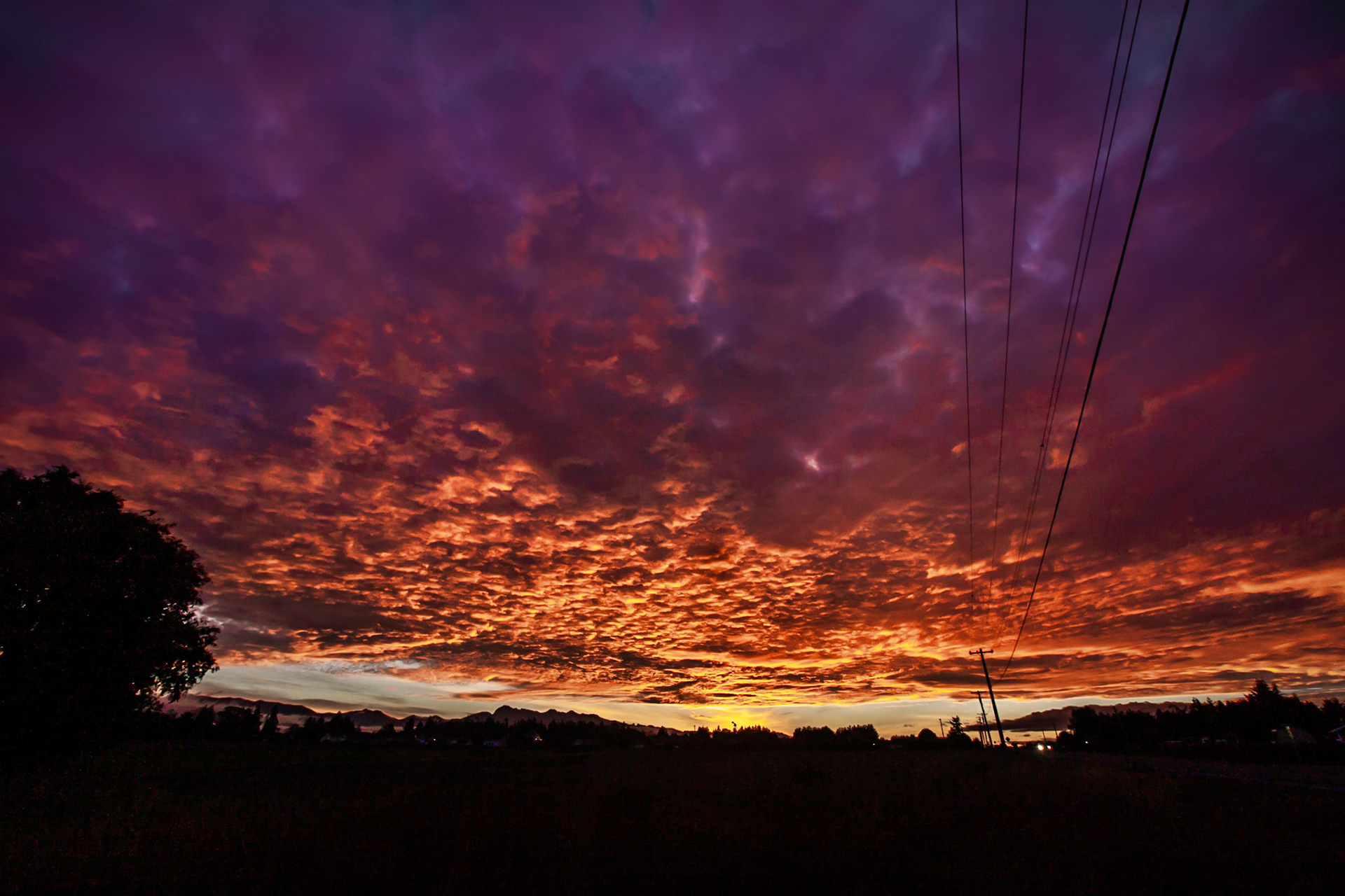 Sunset over the Olympic Peninsula of Washington State