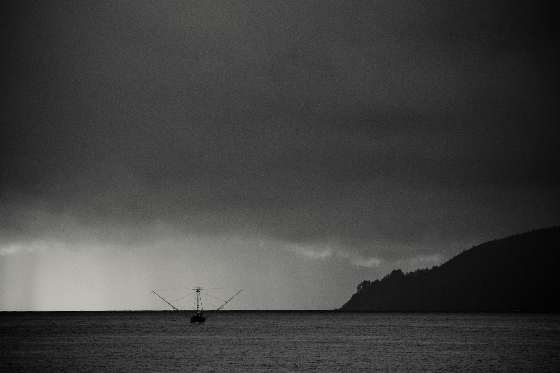 Photo was taken from the deck of the troll tender, the Amber Anne, in Alaska.