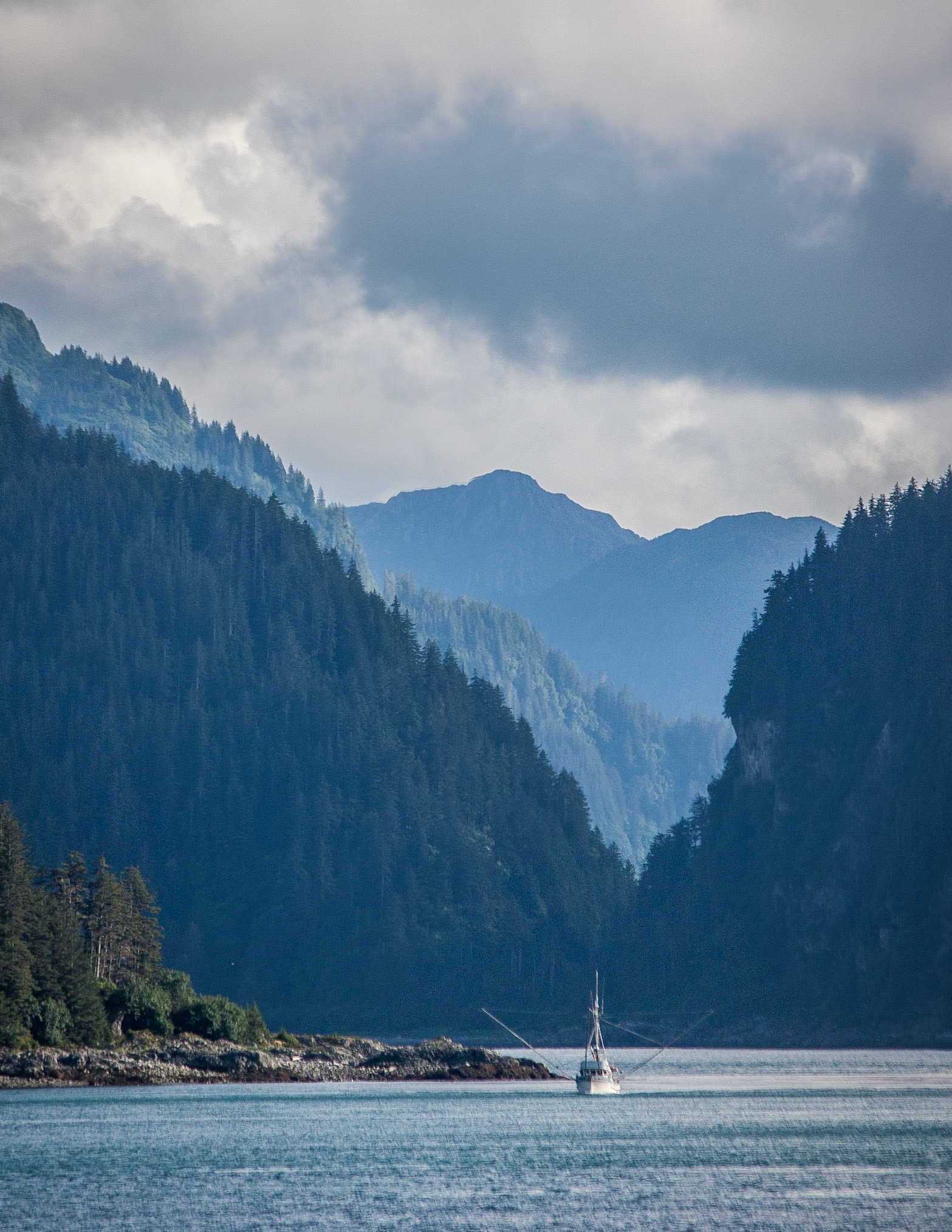 Photo was taken in Southeast Alaska, USA when we were moving a barge from Mite Cove to Gedney Harbor along the inside passage.