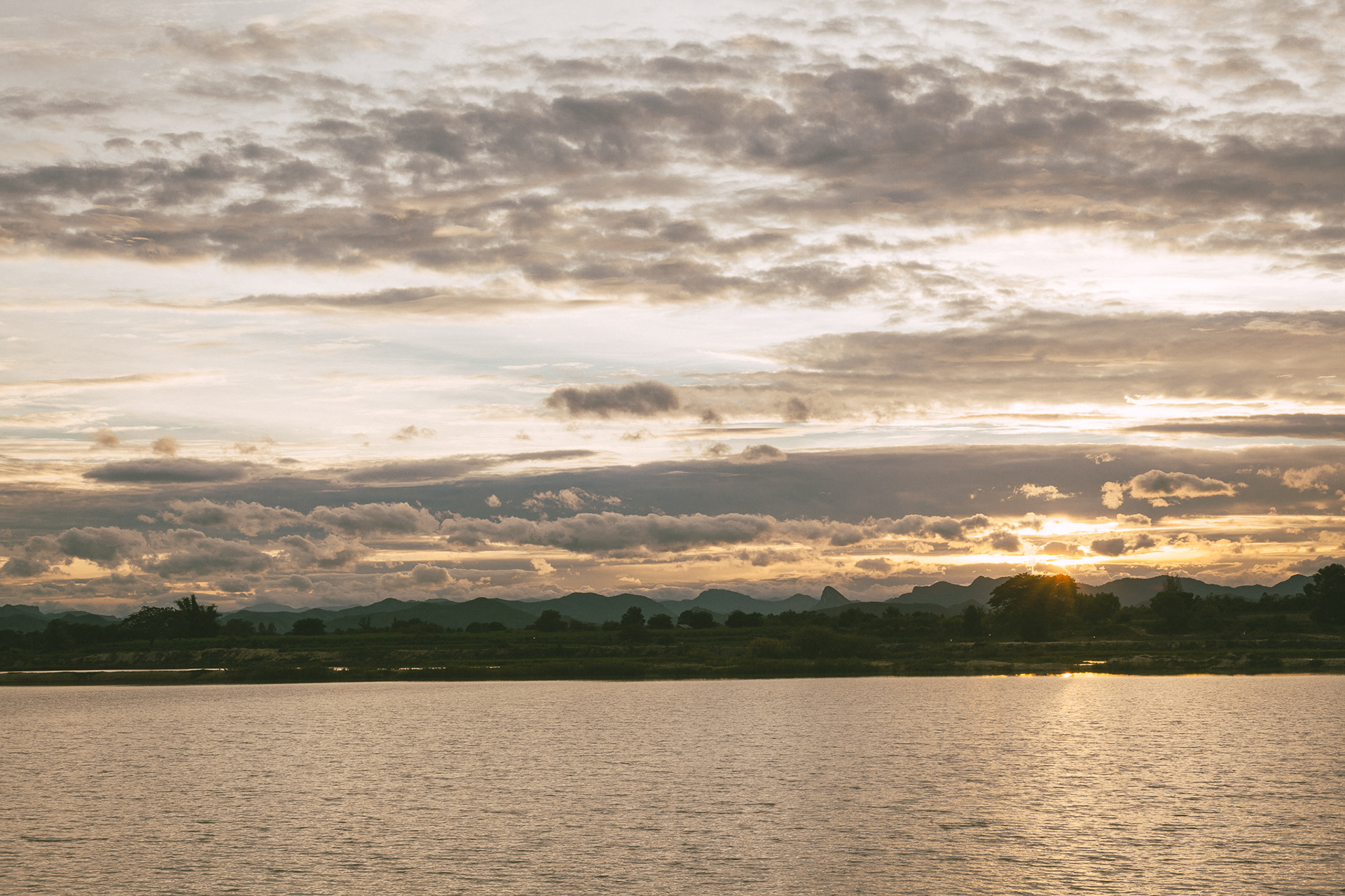 Sunset at Nong Chik Reservoir