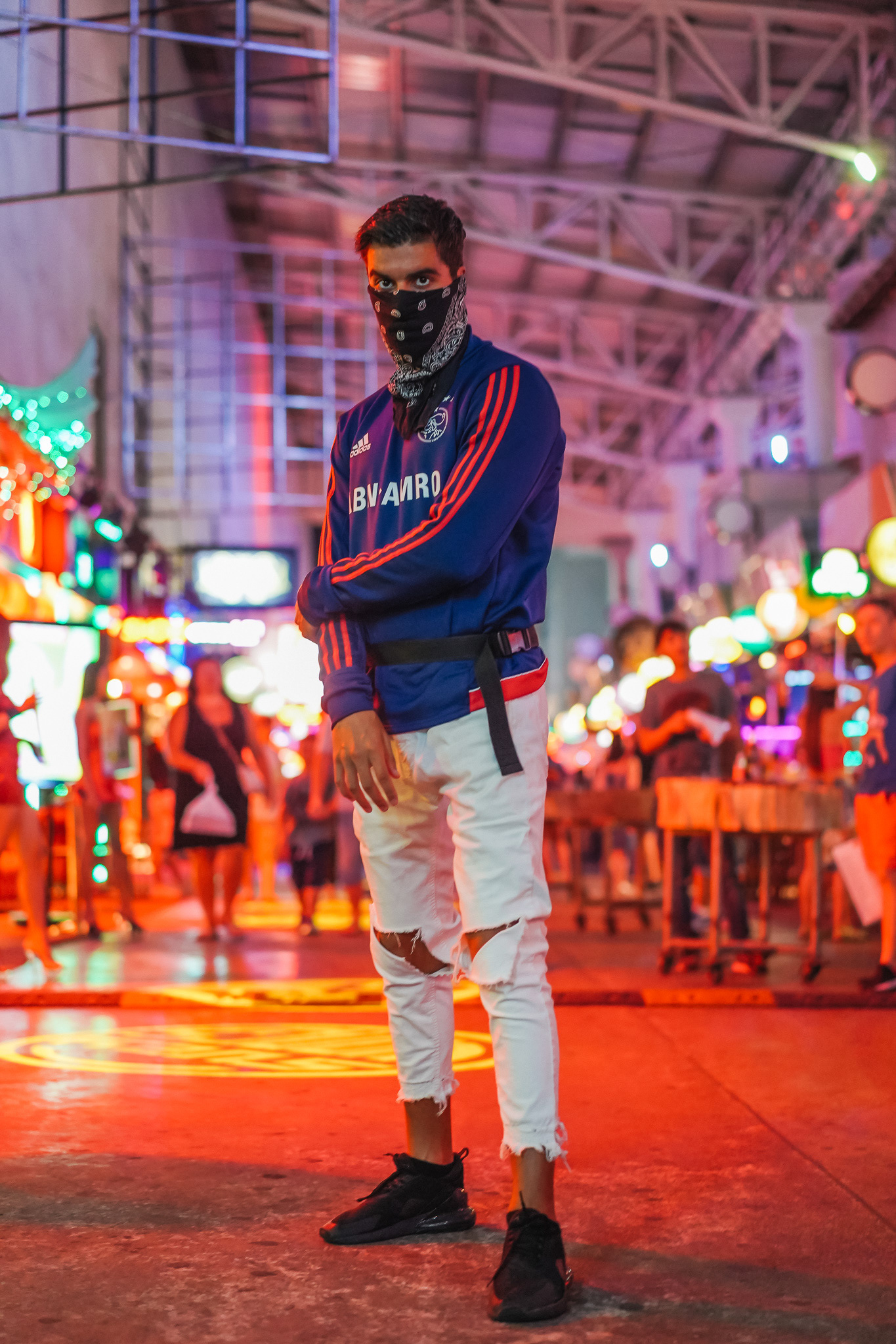 Model Haron with a Colorful Background