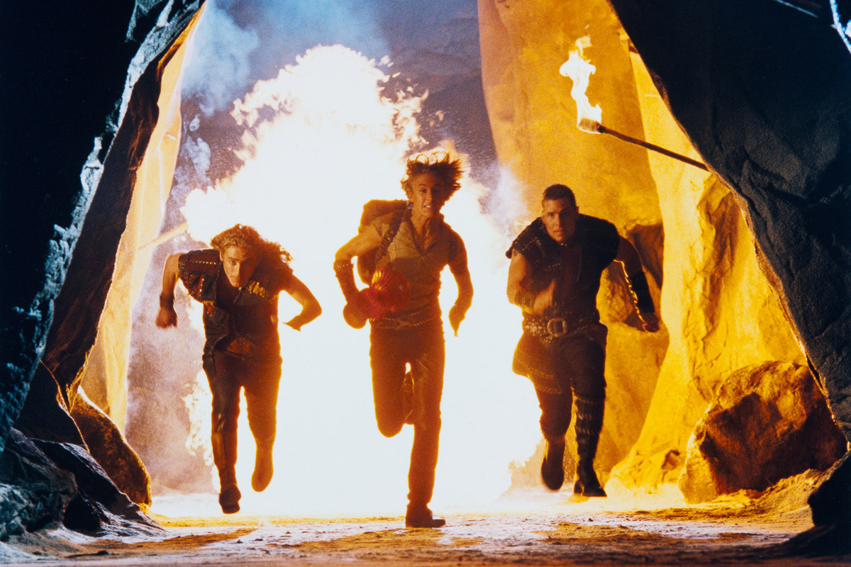 Dean O'Gorman, Ryan Gosling and Chris Conrad, production still from Young Hercules, 1999.