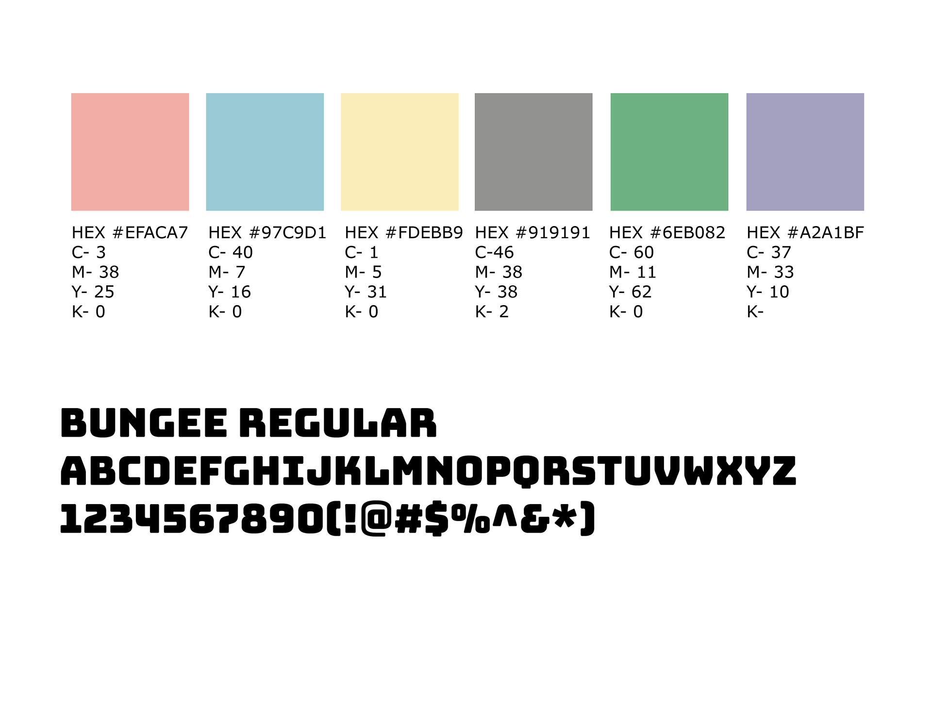 Color Palette and Typeface 
