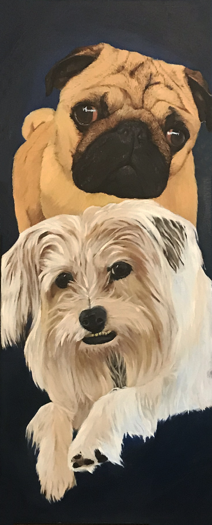 Mindy and Rocky, Commission, Oil on Canvas, 2018