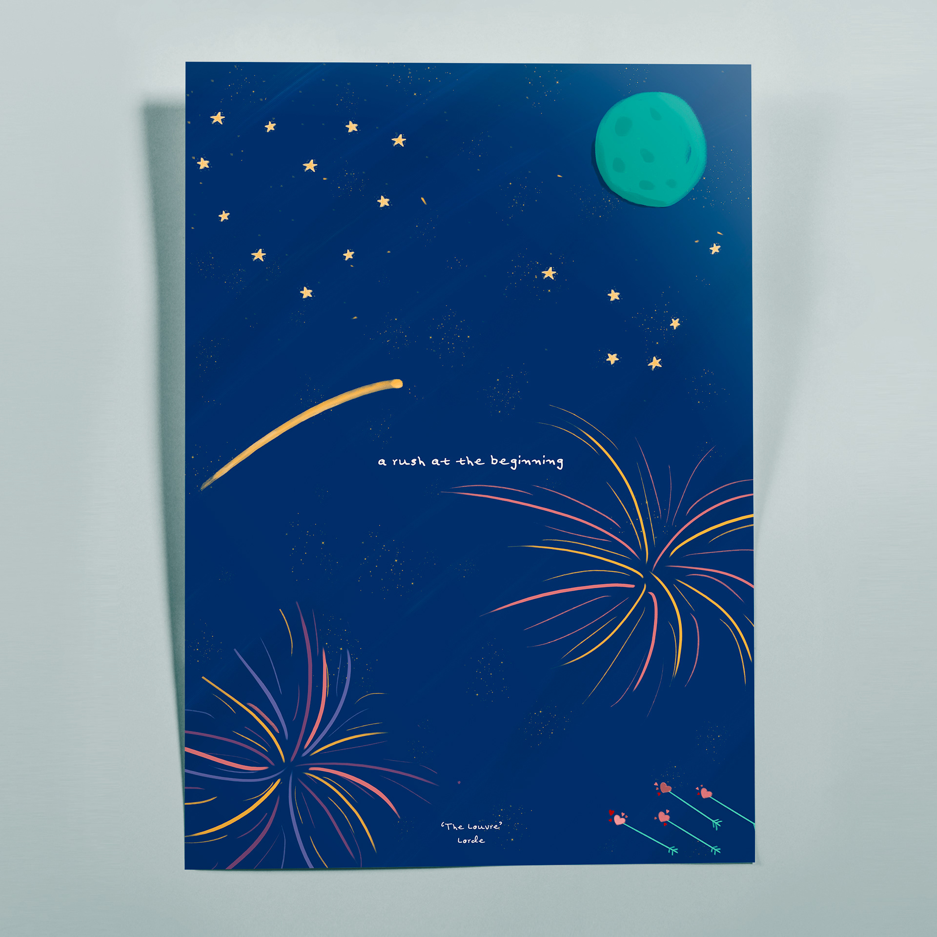 'a rush at the beginning' - the first print of 'the love triad' series