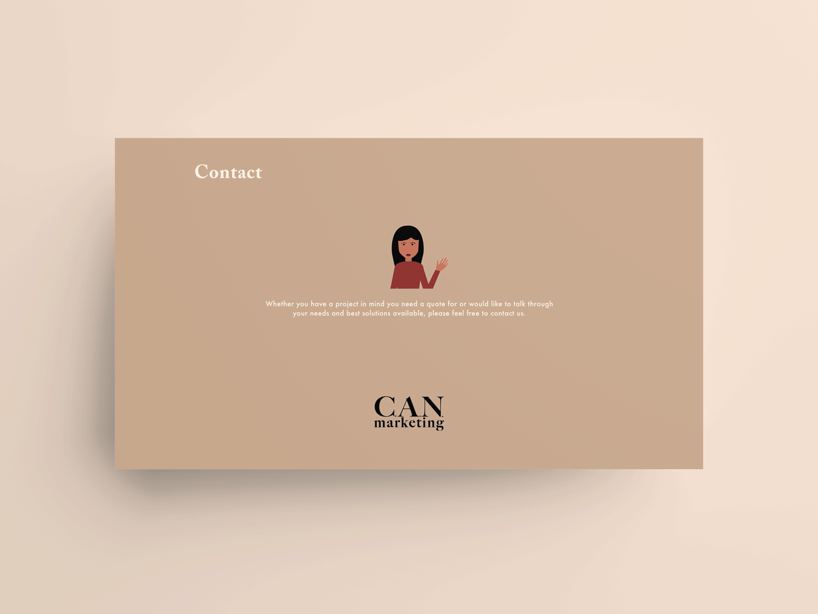 contact page mock-up
