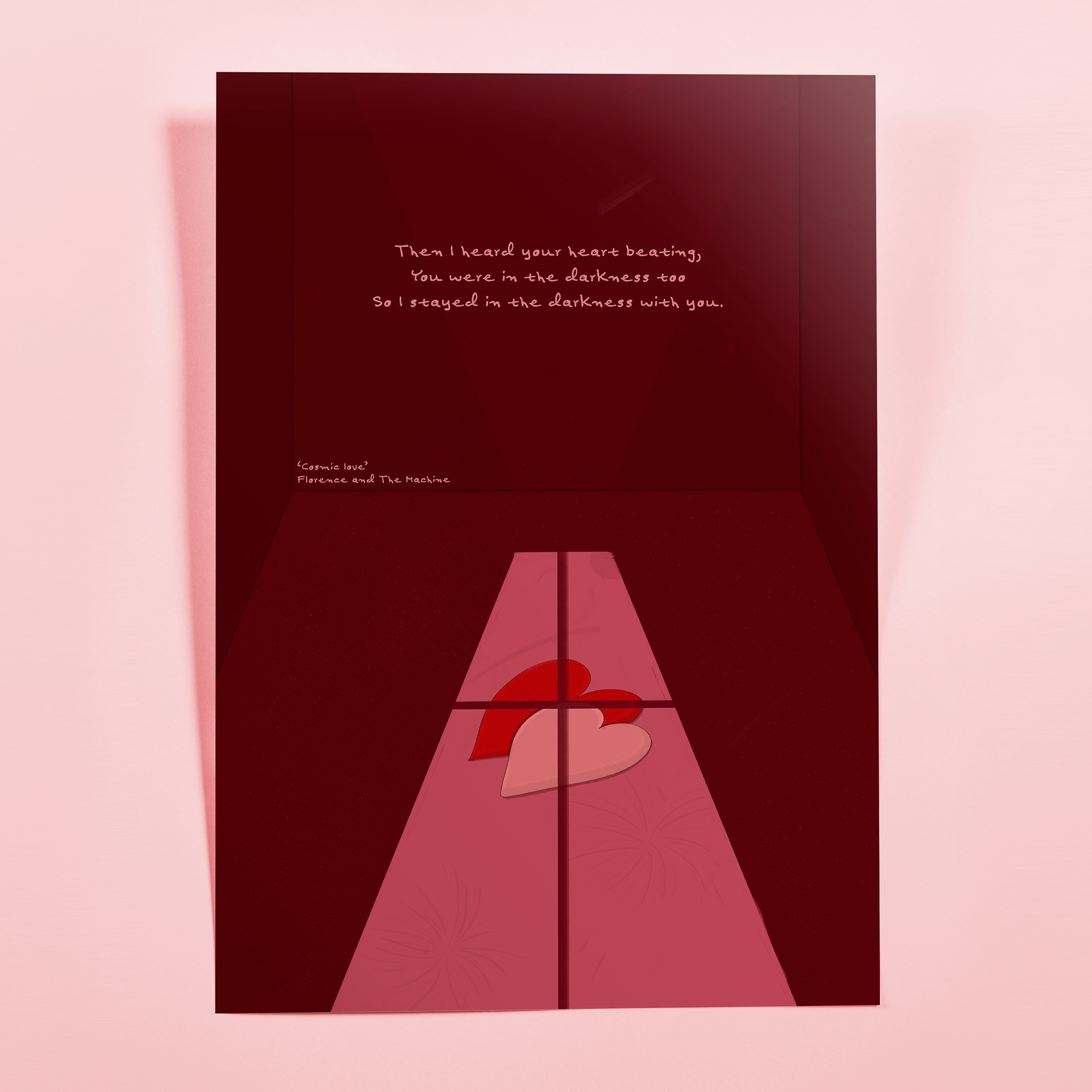 'in the darkness with you' - the second print of the series - close-up